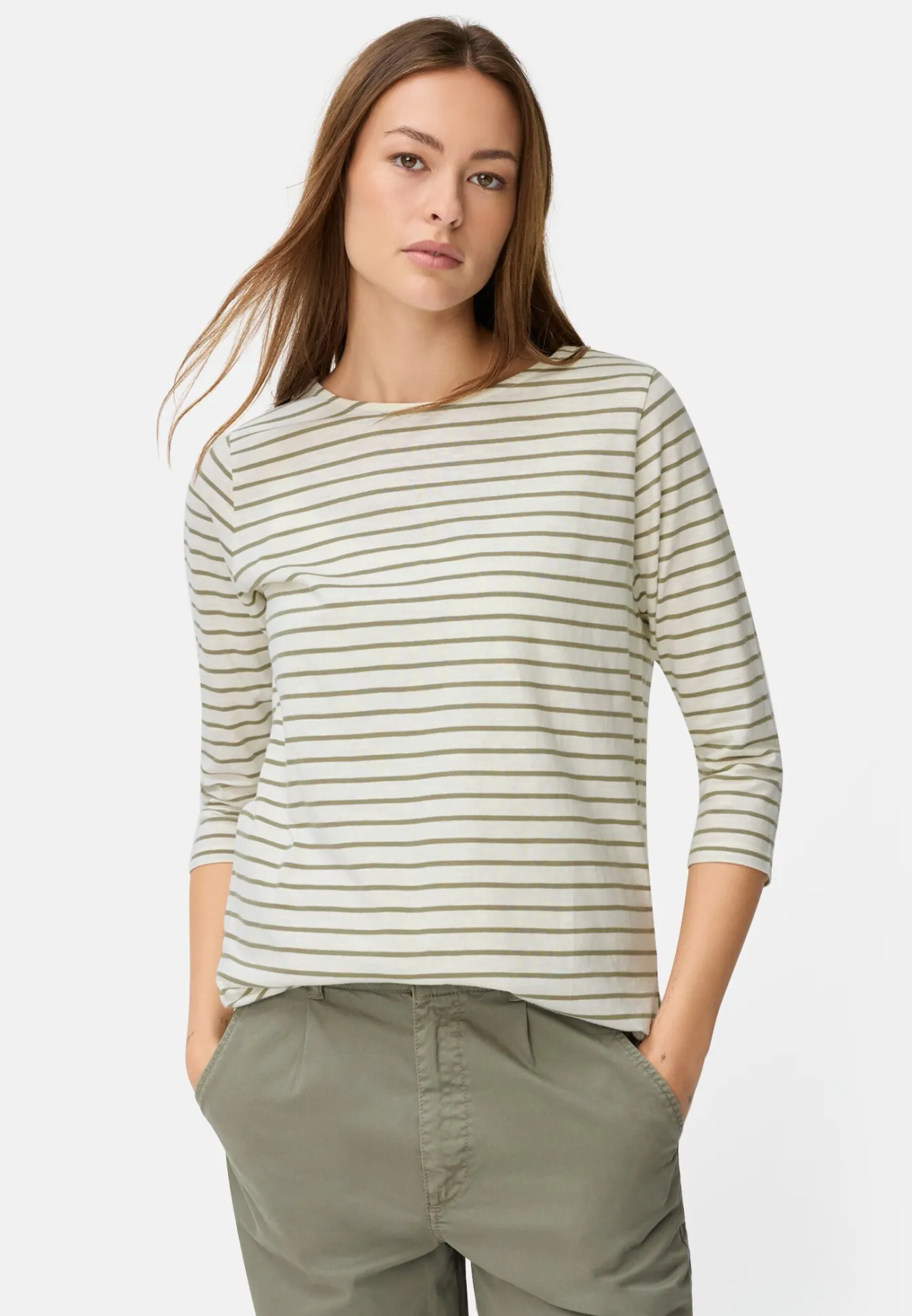Damen Camel Active T-Shirts & Polos^3/4-Arm T-Shirt mit Seitenschlitzen