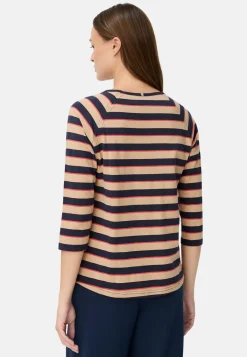 Damen Camel Active T-Shirts & Polos^3/4-Arm T-Shirt mit Streifenmuster