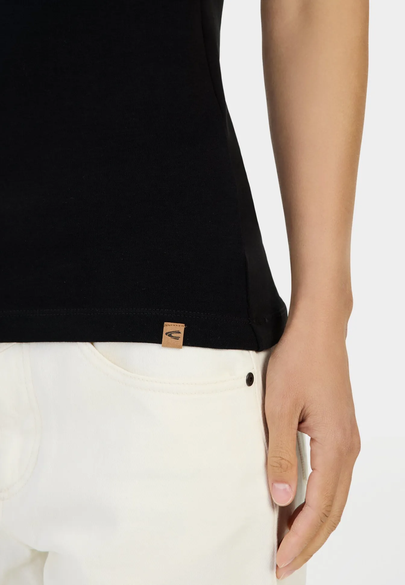 Damen Camel Active T-Shirts & Polos^Basic Top aus reiner Baumwolle