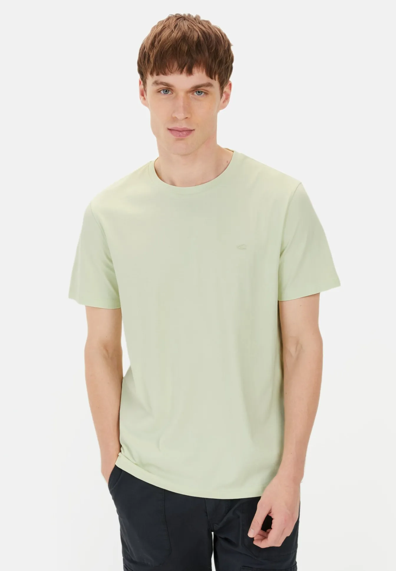 Herren Camel Active T-Shirts & Polos^Basic T-Shirt aus reiner Baumwolle