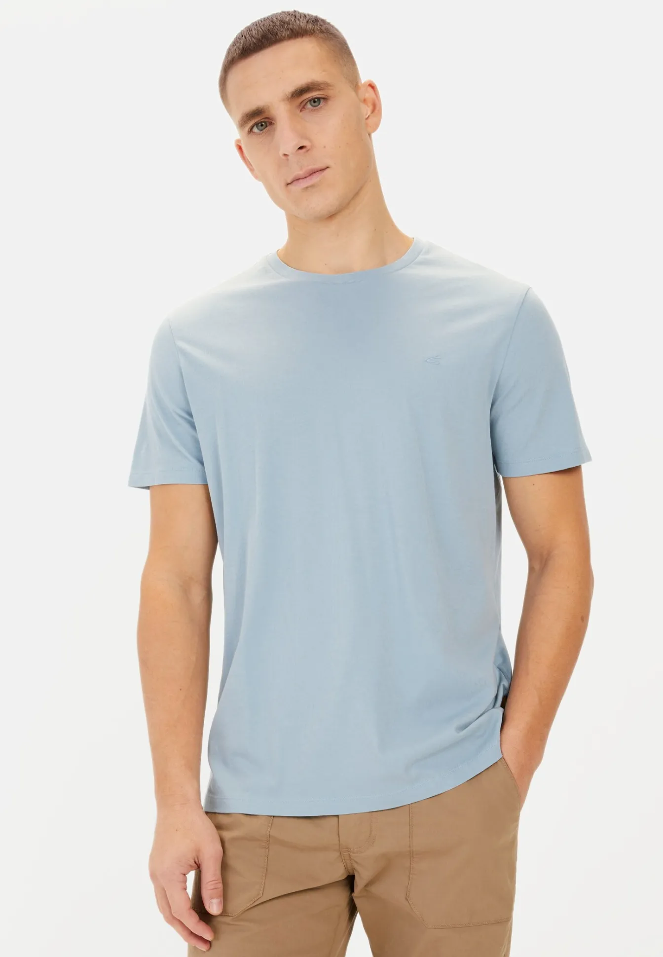 Herren Camel Active T-Shirts & Polos^Basic T-Shirt aus reiner Baumwolle
