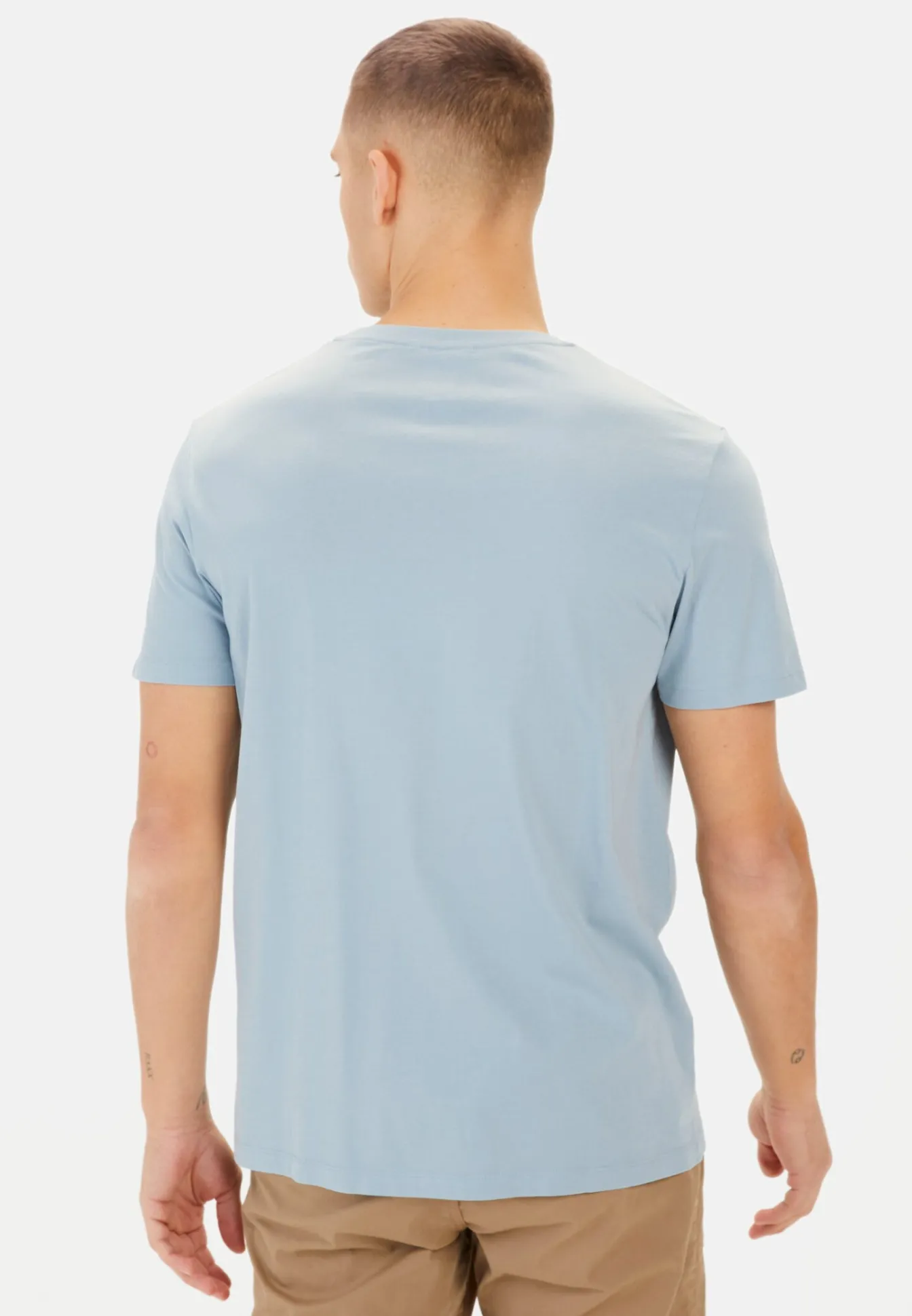 Herren Camel Active T-Shirts & Polos^Basic T-Shirt aus reiner Baumwolle