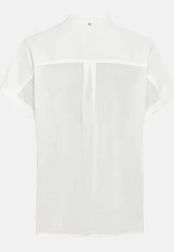 Damen Camel Active Blusen^Baumwollbluse mit Stehkragen