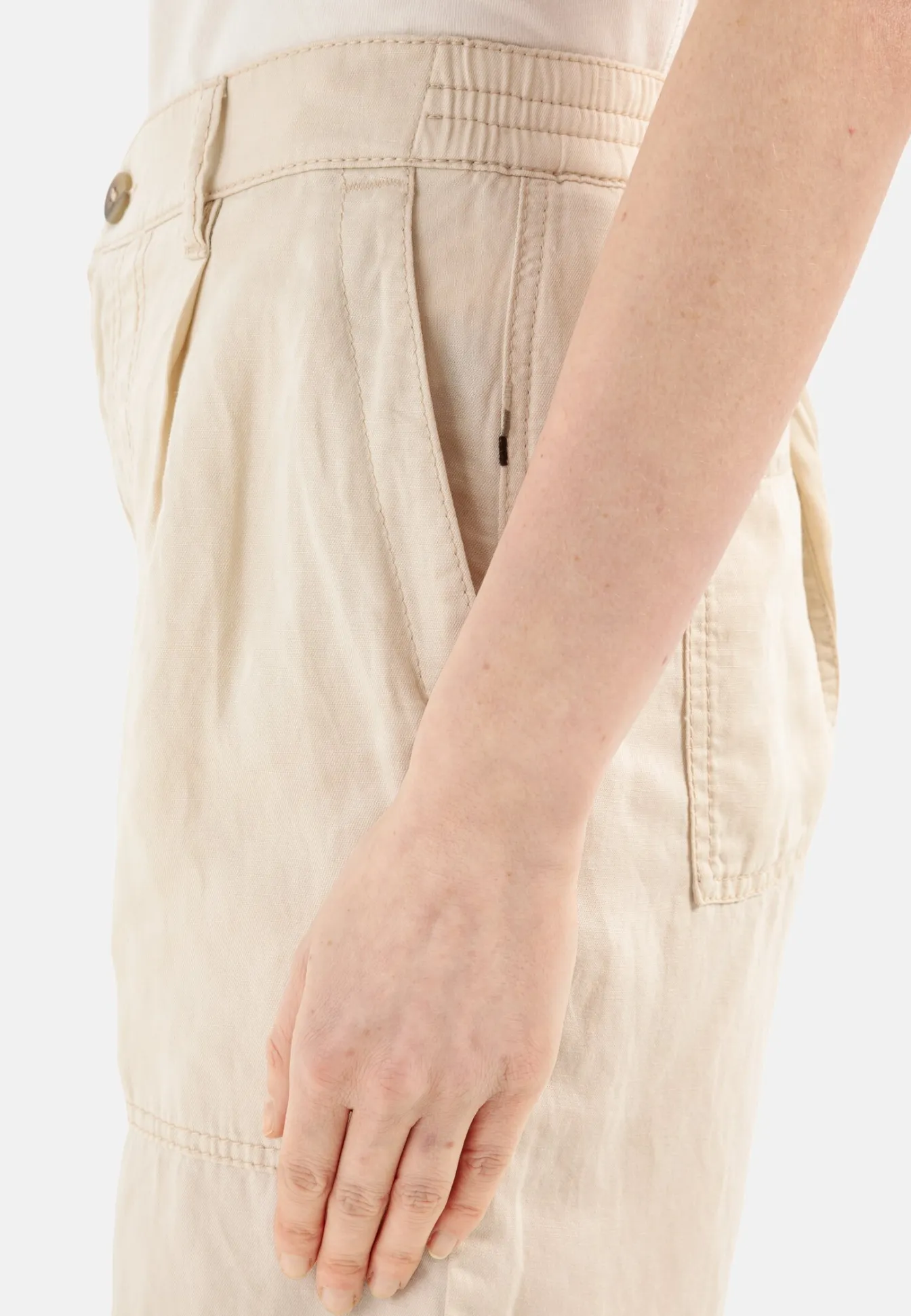 Damen Camel Active Hosen^Bermuda mit elastischem Bund aus TENCEL™ Lyocell