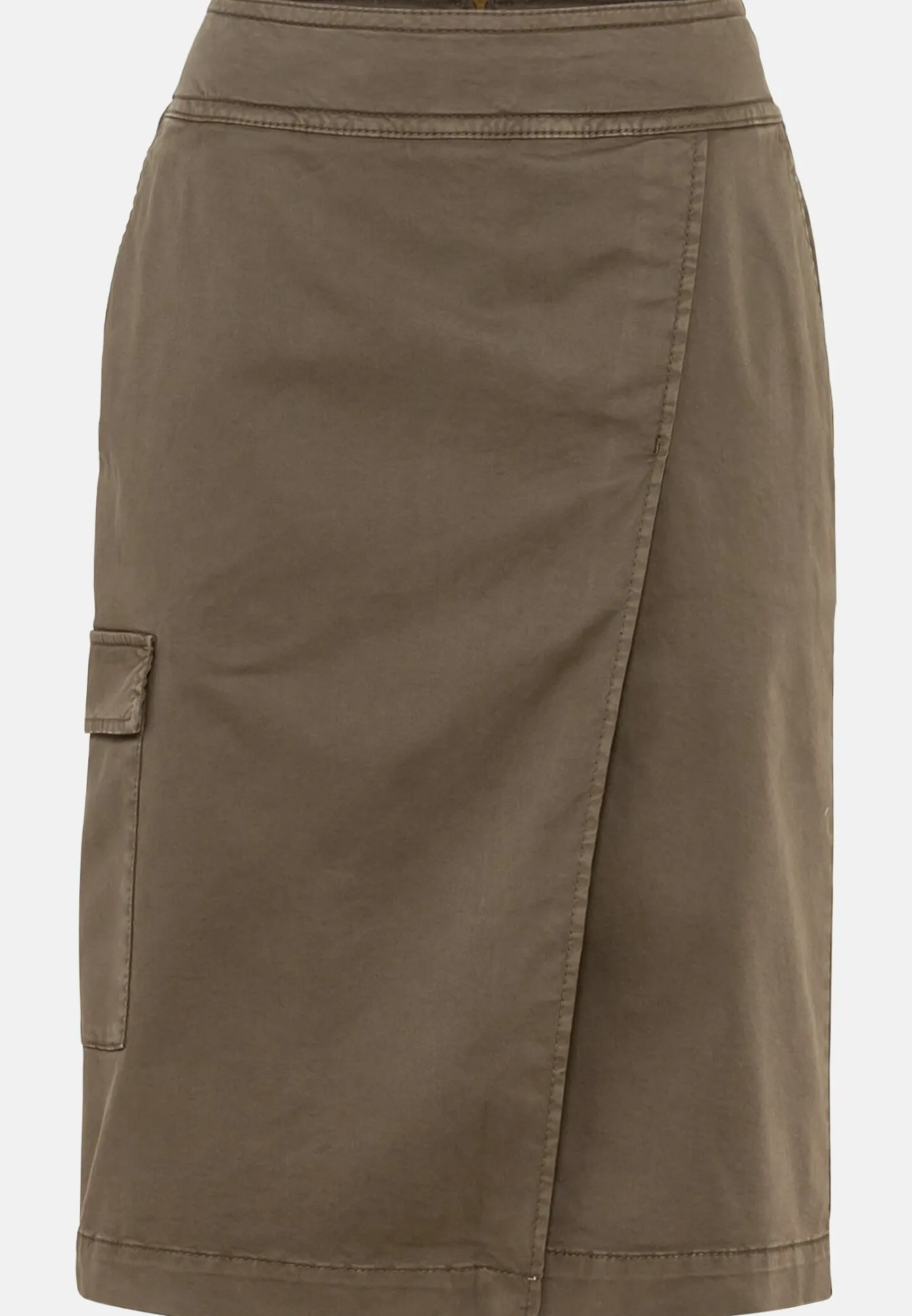 Damen Camel Active Röcke^Bleistift Rock mit vorderem Schlitz