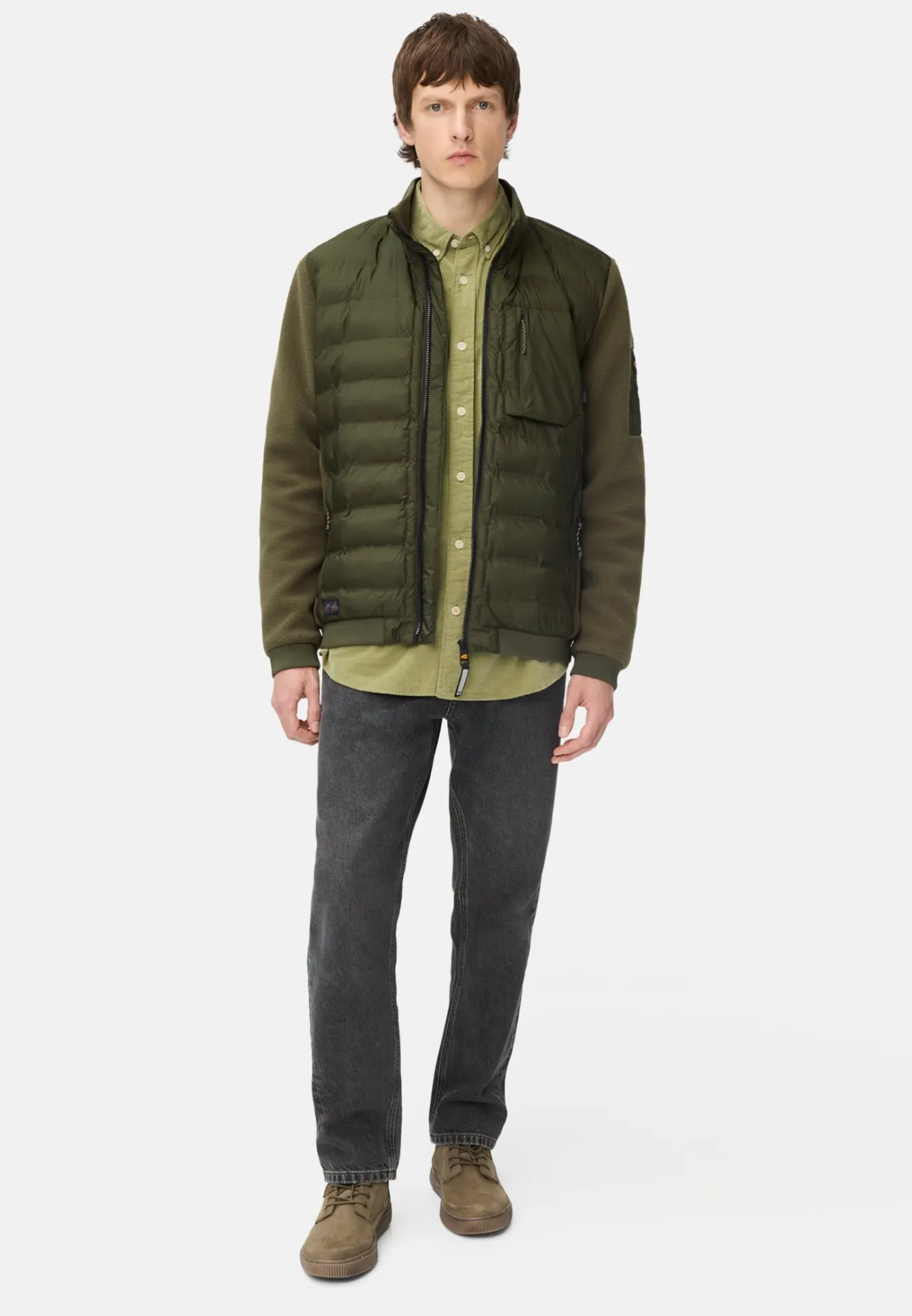 Herren Camel Active Jacken & Westen^Blouson im Stepp-Fleece-Mix