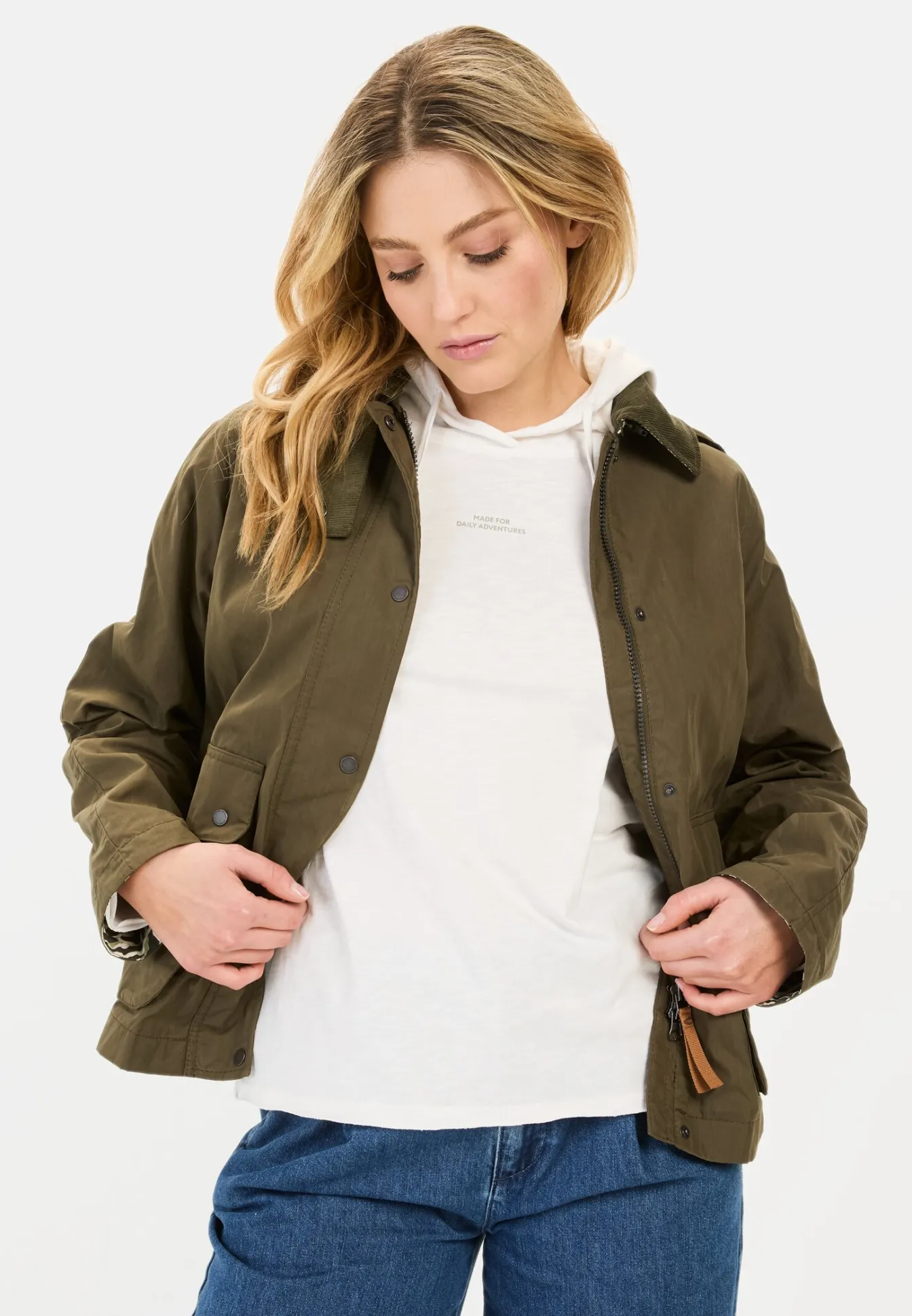 Damen Camel Active Jacken & Westen^Blouson mit Cordkragen