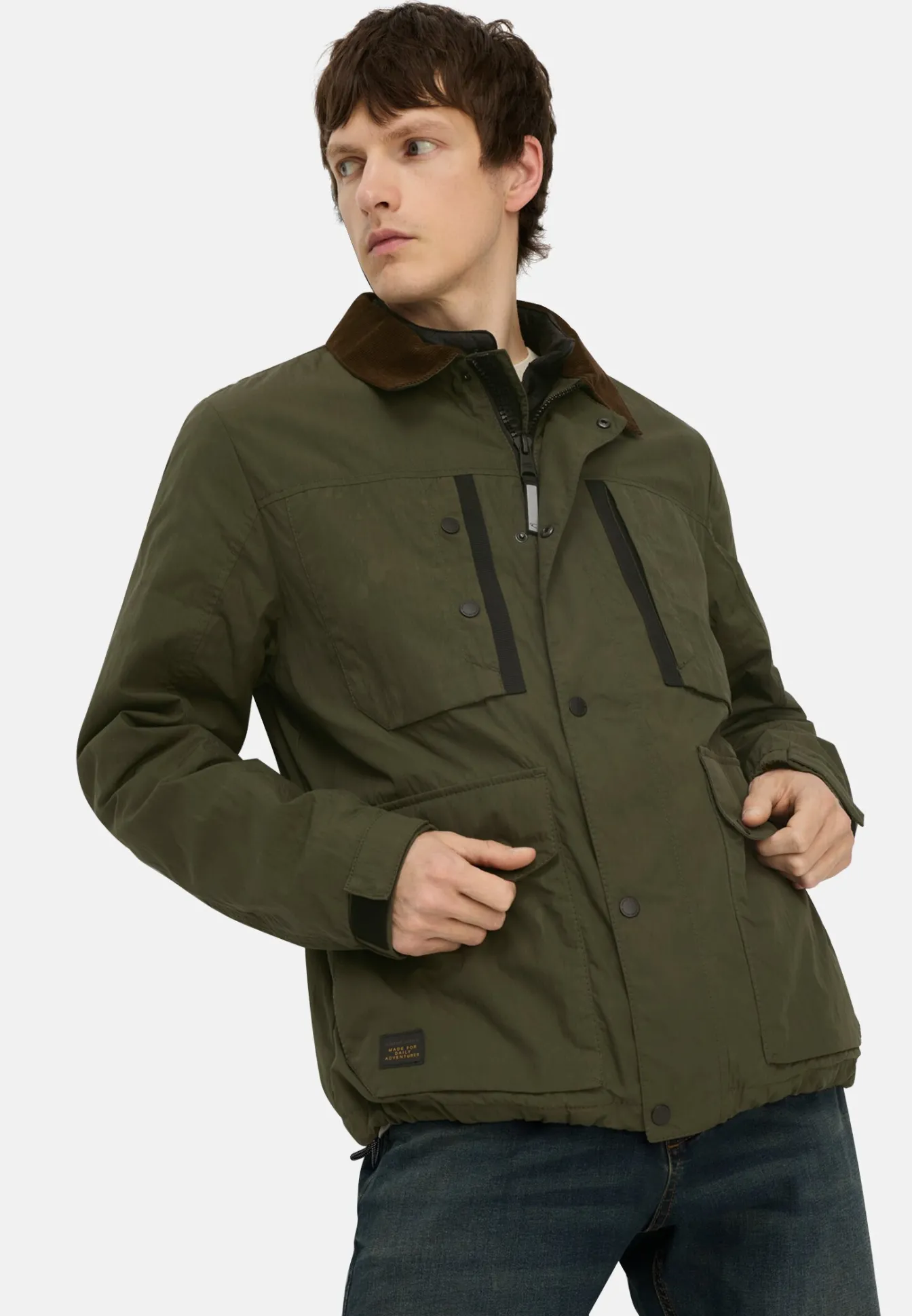 Herren Camel Active Jacken & Westen^Blouson mit Hemdkragen und Fleece-Futter
