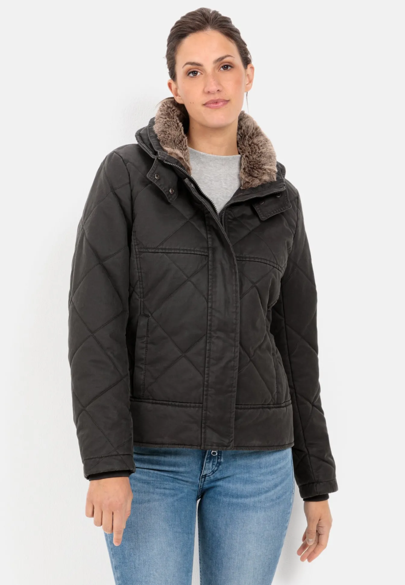 Damen Camel Active Jacken & Westen^Blouson mit Stehkragen im Vintage Look