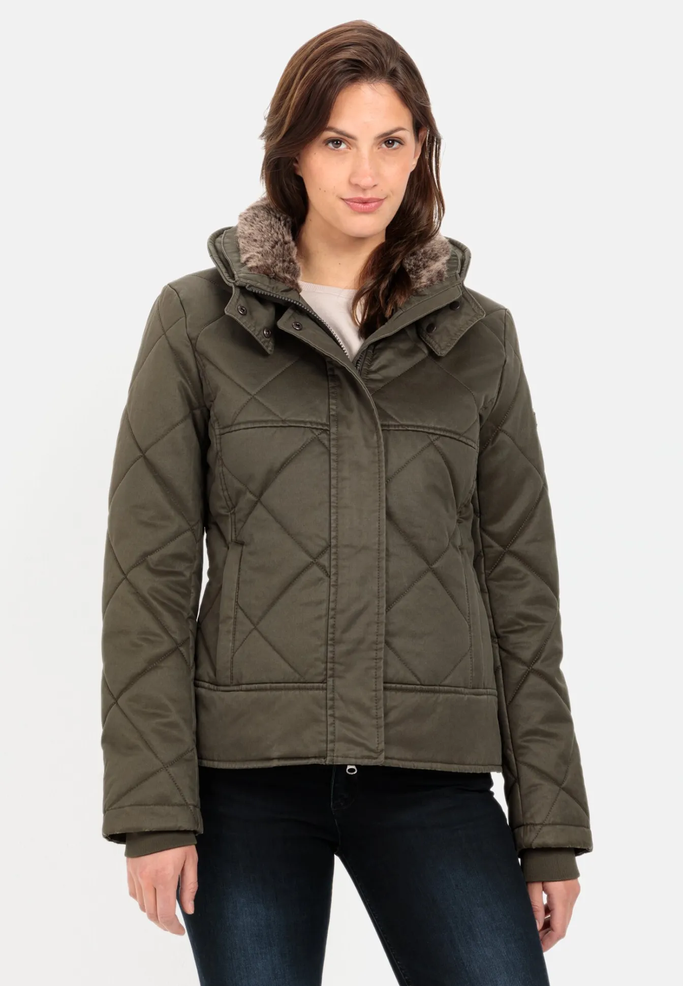 Damen Camel Active Jacken & Westen^Blouson mit Stehkragen im Vintage Look