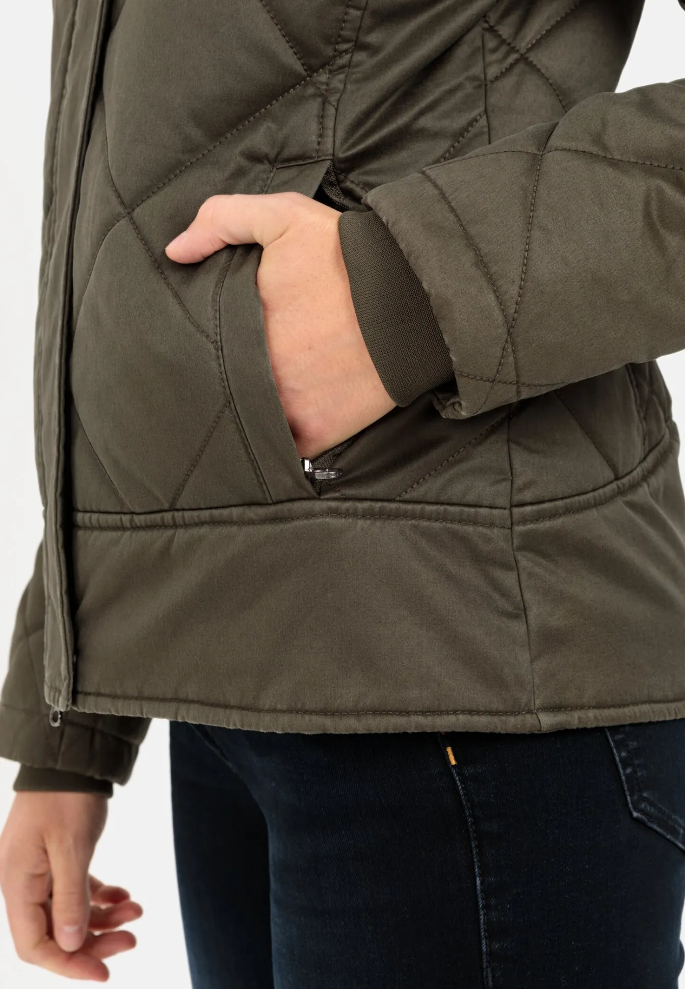 Damen Camel Active Jacken & Westen^Blouson mit Stehkragen im Vintage Look