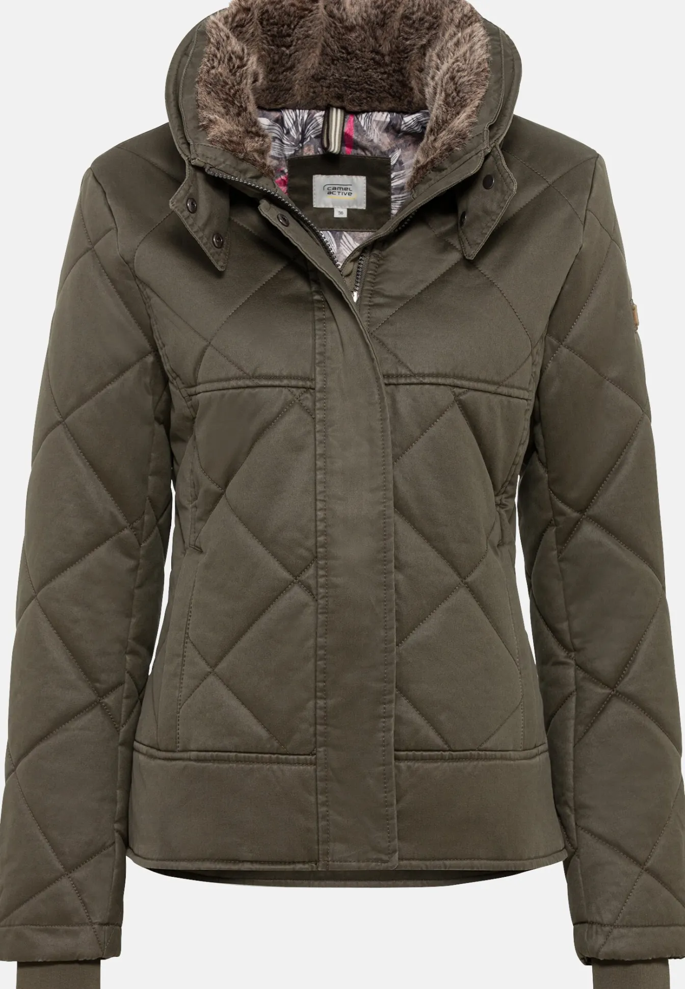 Damen Camel Active Jacken & Westen^Blouson mit Stehkragen im Vintage Look