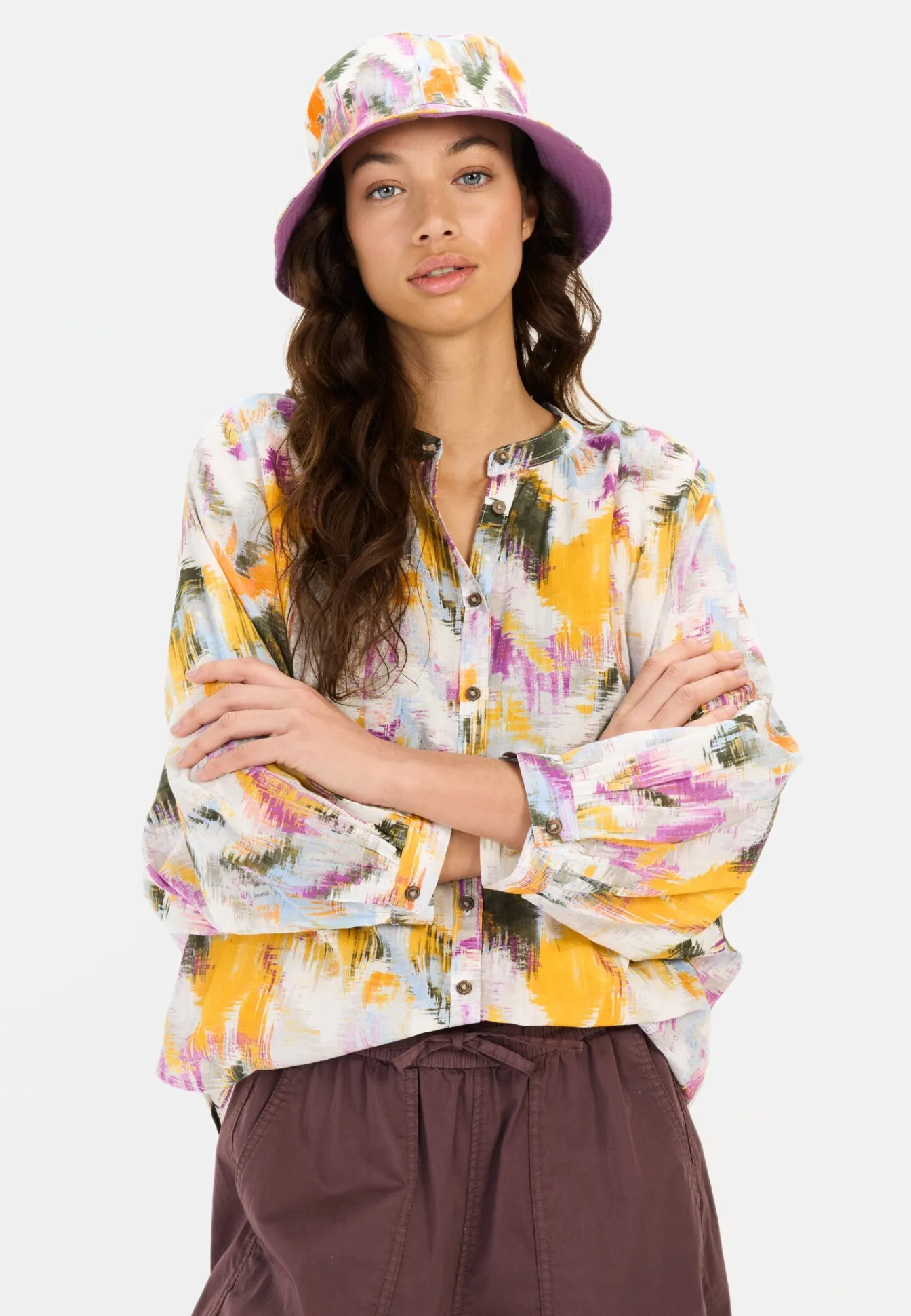Damen Camel Active Blusen^Bluse mit Allover-Print