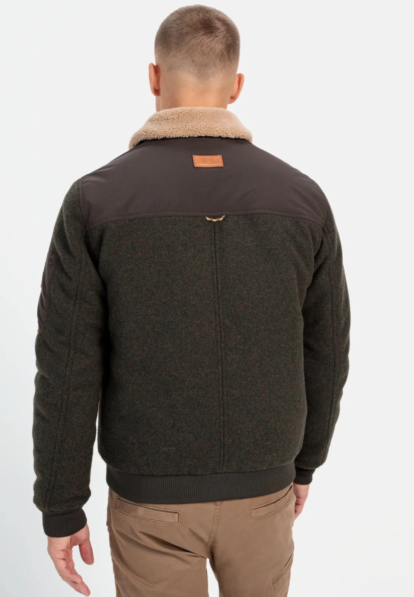 Herren Camel Active Jacken & Westen^Bomberjacke mit abnehmbarem Teddykragen