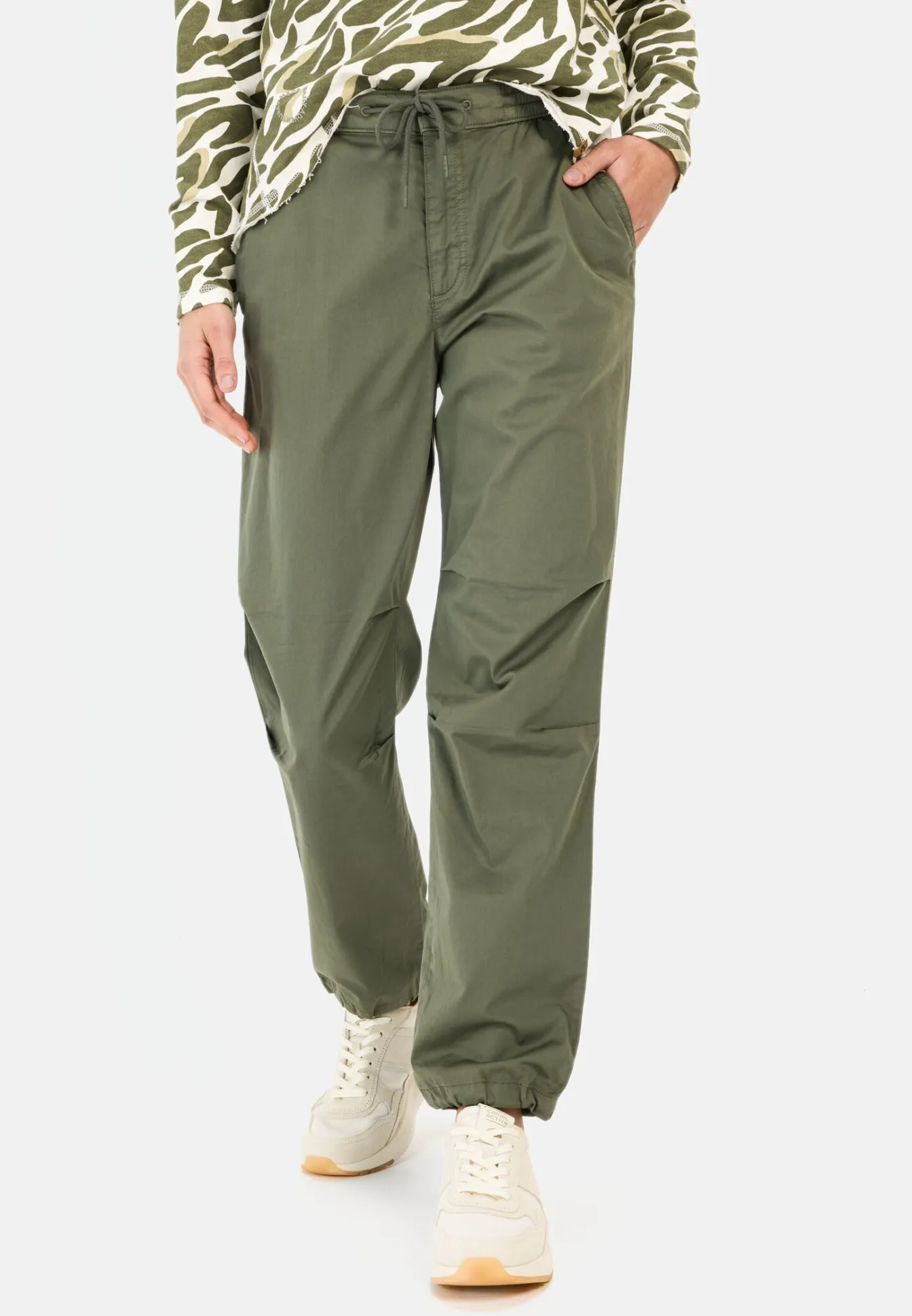 Damen Camel Active Hosen^Casual Pants aus einem Baumwollmix