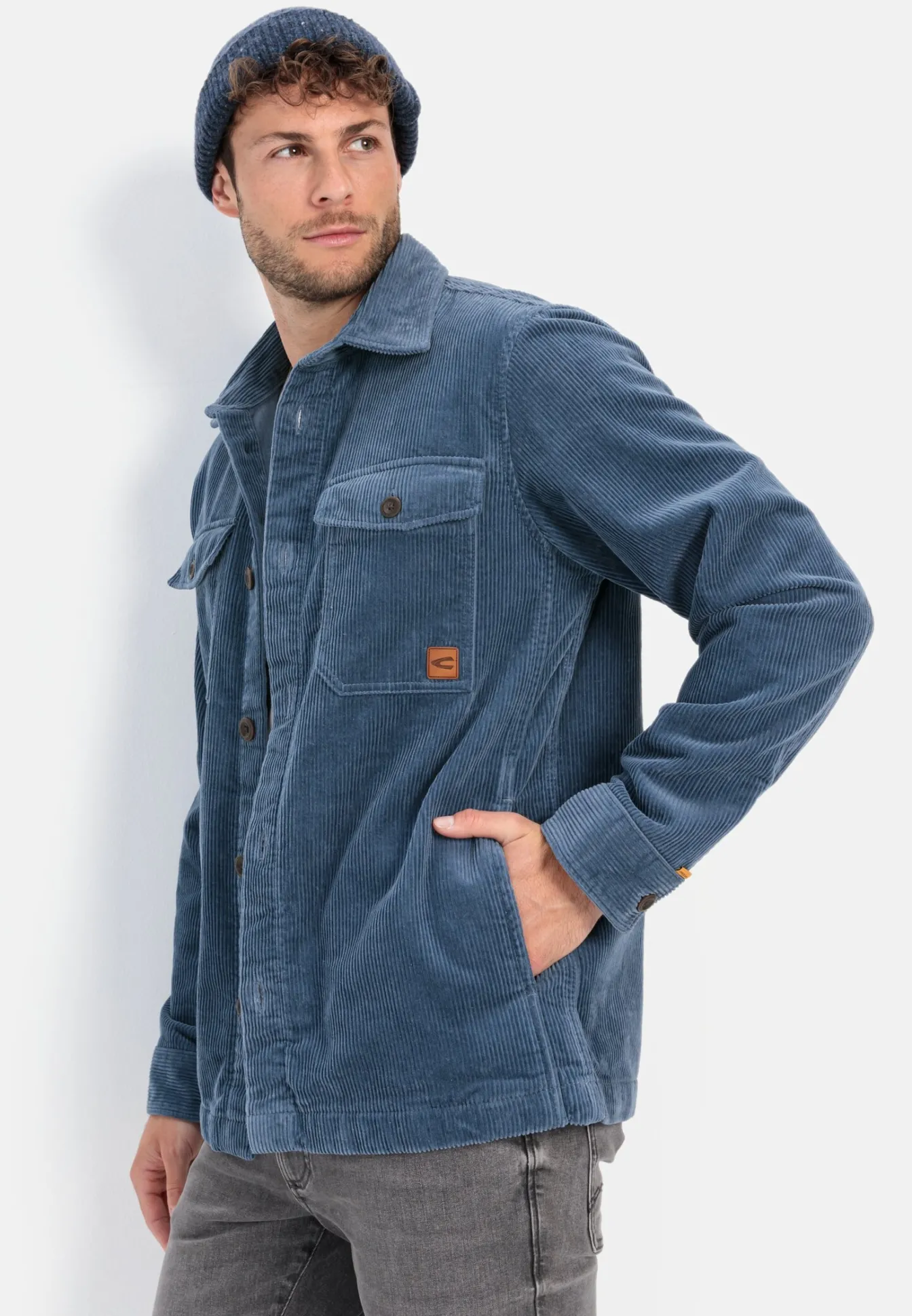 Herren Camel Active Overshirts^Cord Overshirt aus reiner Baumwolle
