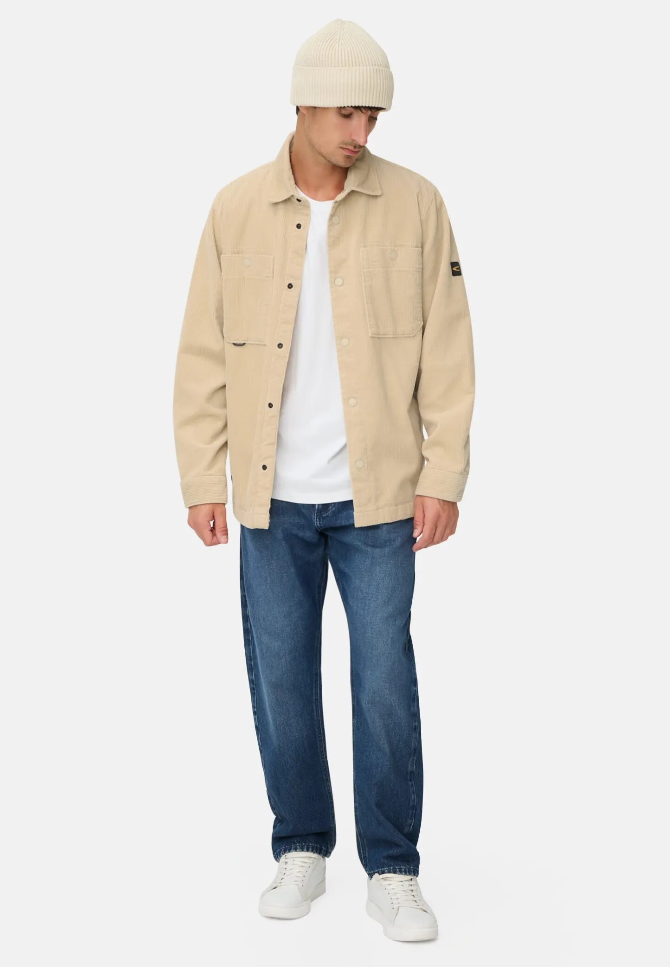 Herren Camel Active Overshirts^Cord Overshirt mit Druckknöpfen