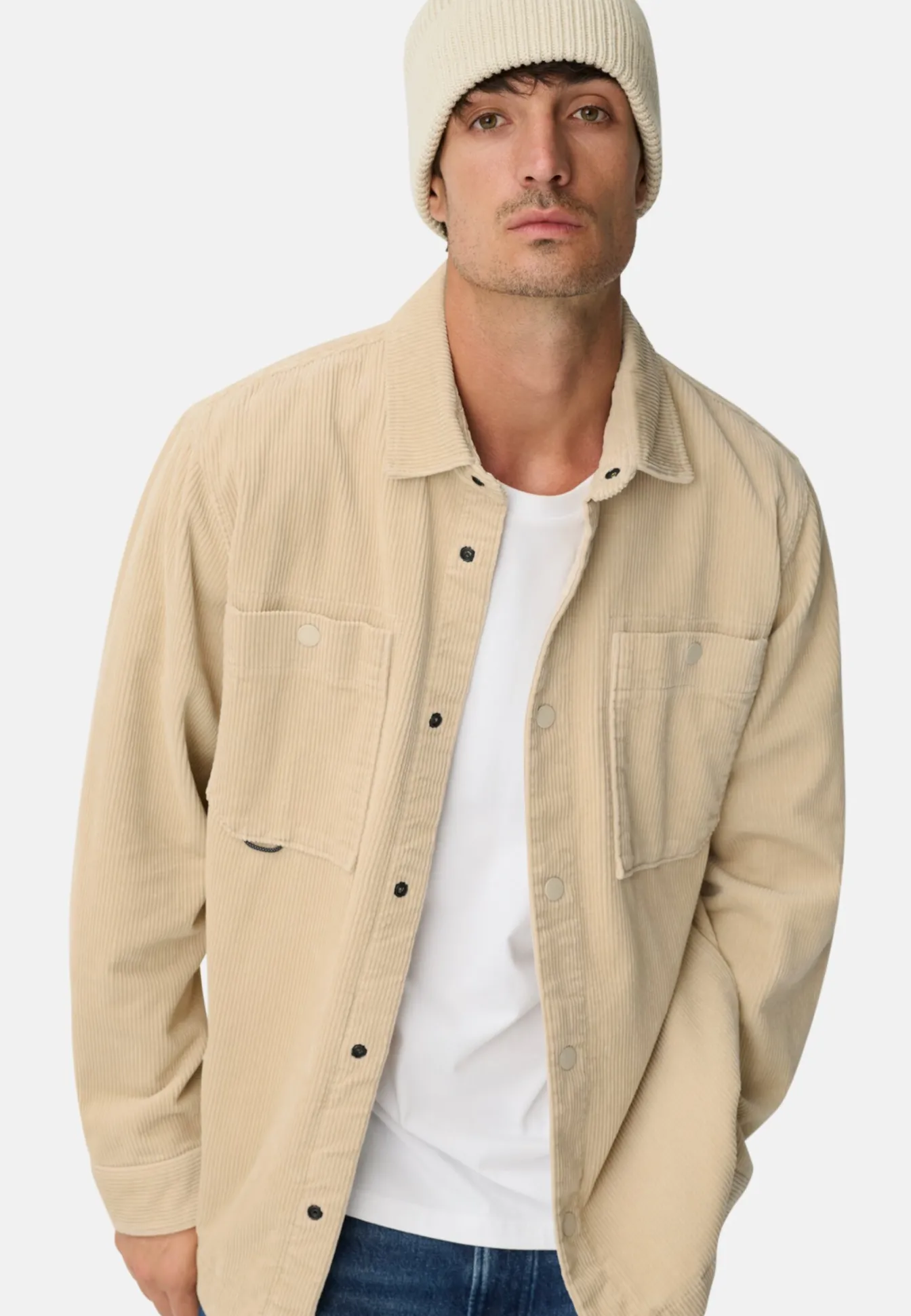 Herren Camel Active Overshirts^Cord Overshirt mit Druckknöpfen