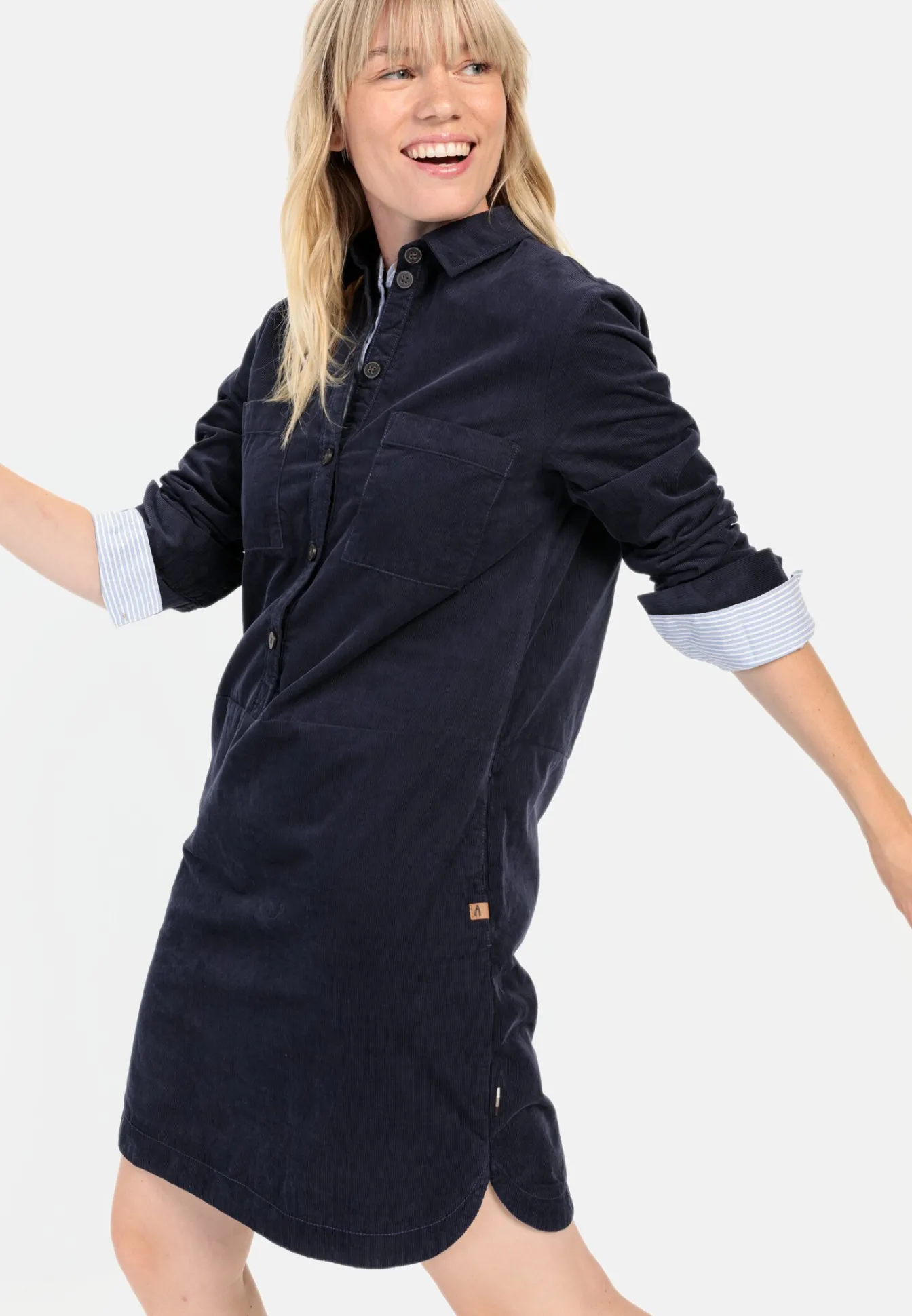 Damen Camel Active Kleider^Cordkleid aus reiner Baumwolle