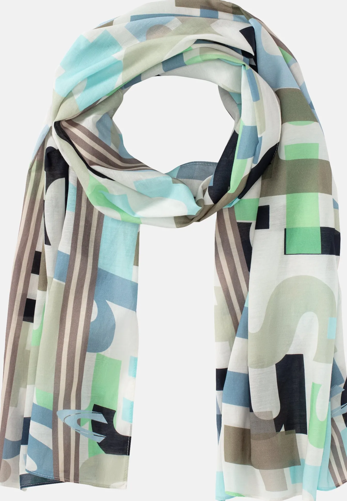 Damen Camel Active Schals & Tücher^Feines Modetuch mit sommerlichem Letter Print