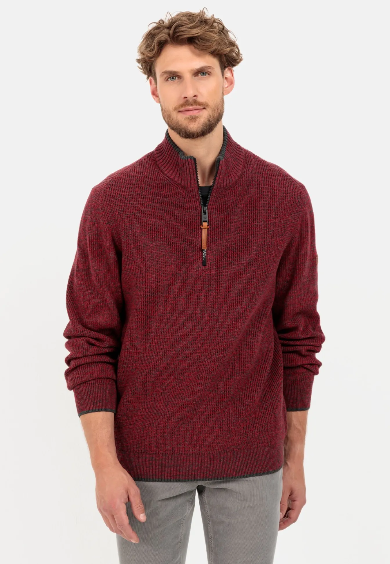 Herren Camel Active Pullover & Cardigan^Feinstrick Troyer aus Baumwollmix