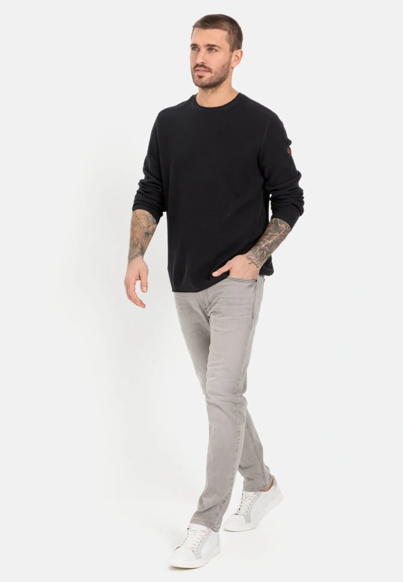 Herren Camel Active Pullover & Cardigan^Feinstrickpullover aus organic Cotton