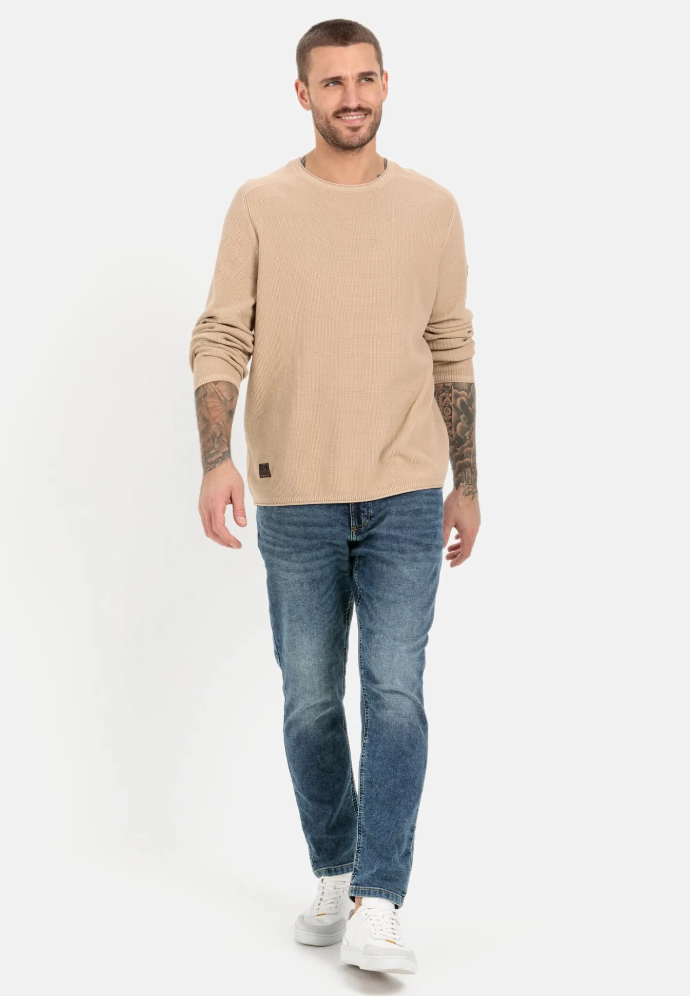 Herren Camel Active Pullover & Cardigan^Feinstrickpullover aus organic Cotton