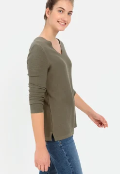 Damen Camel Active Pullover & Cardigans^Feinstrickpullover mit V-Ausschnitt