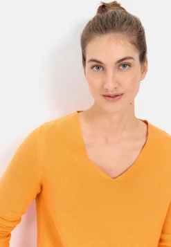 Damen Camel Active Pullover & Cardigans^Feinstrickpullover mit V-Ausschnitt