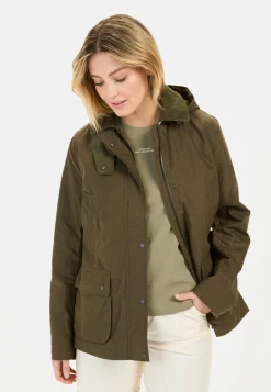 Damen Camel Active Jacken & Westen^Fieldjacket mit Cordkragen