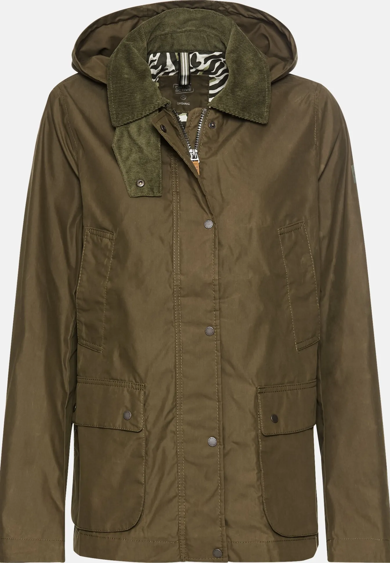 Damen Camel Active Jacken & Westen^Fieldjacket mit Cordkragen