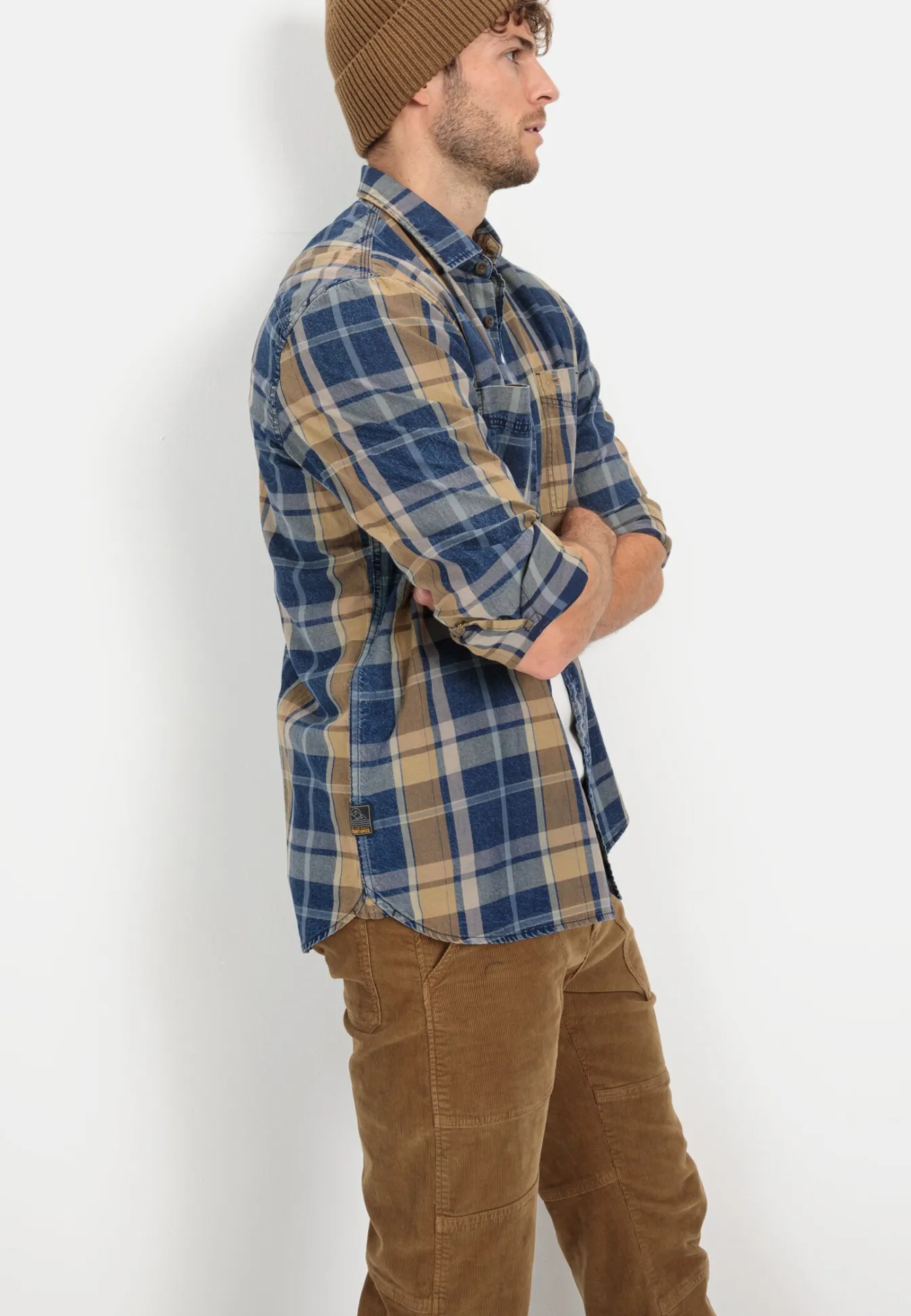 Herren Camel Active Hemden^Flanell Karohemd aus reiner Baumwolle