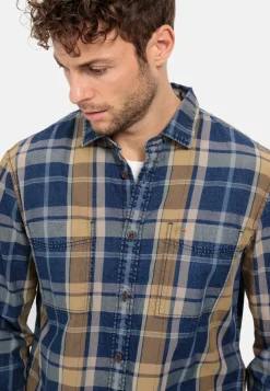 Herren Camel Active Hemden^Flanell Karohemd aus reiner Baumwolle