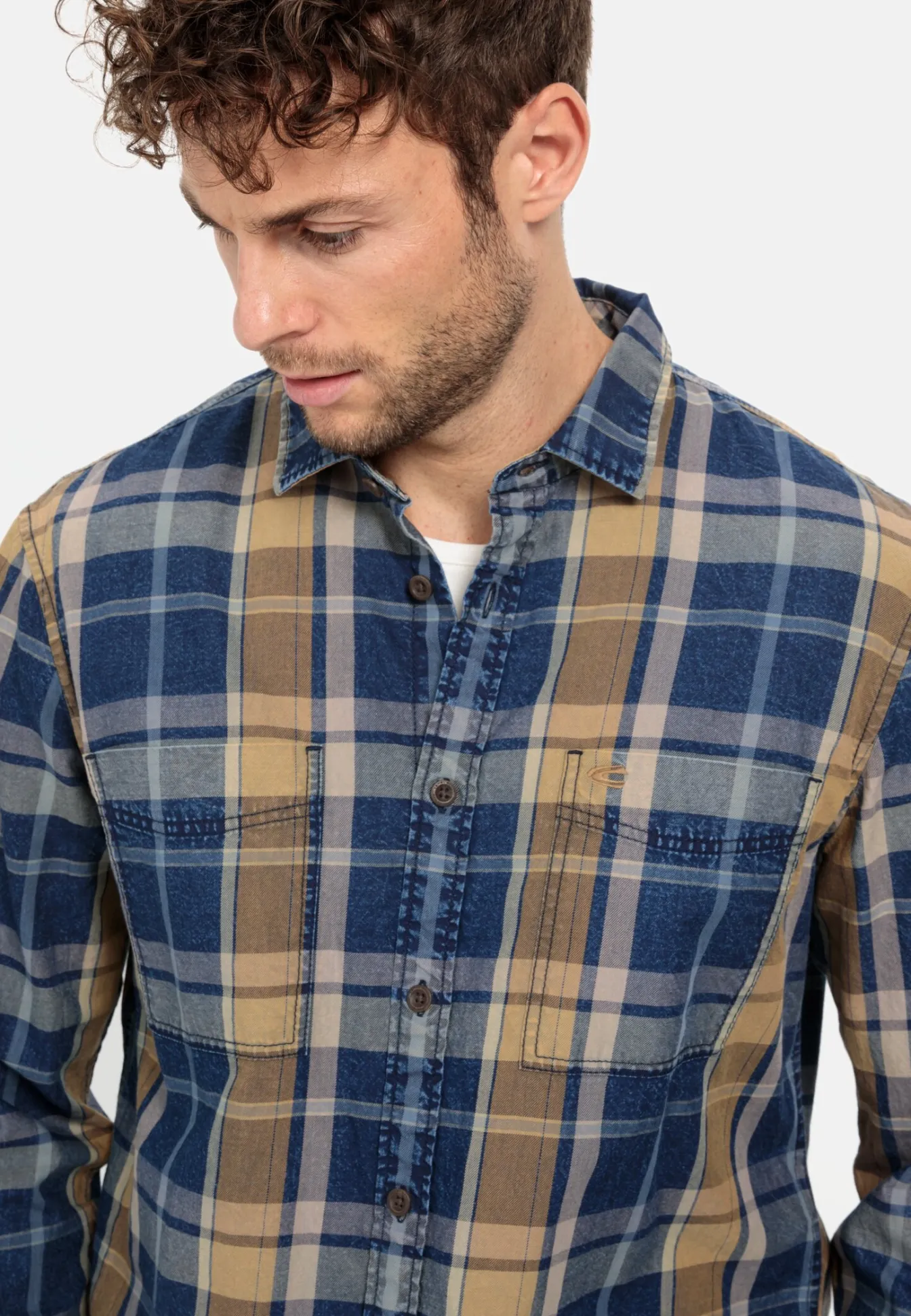 Herren Camel Active Hemden^Flanell Karohemd aus reiner Baumwolle