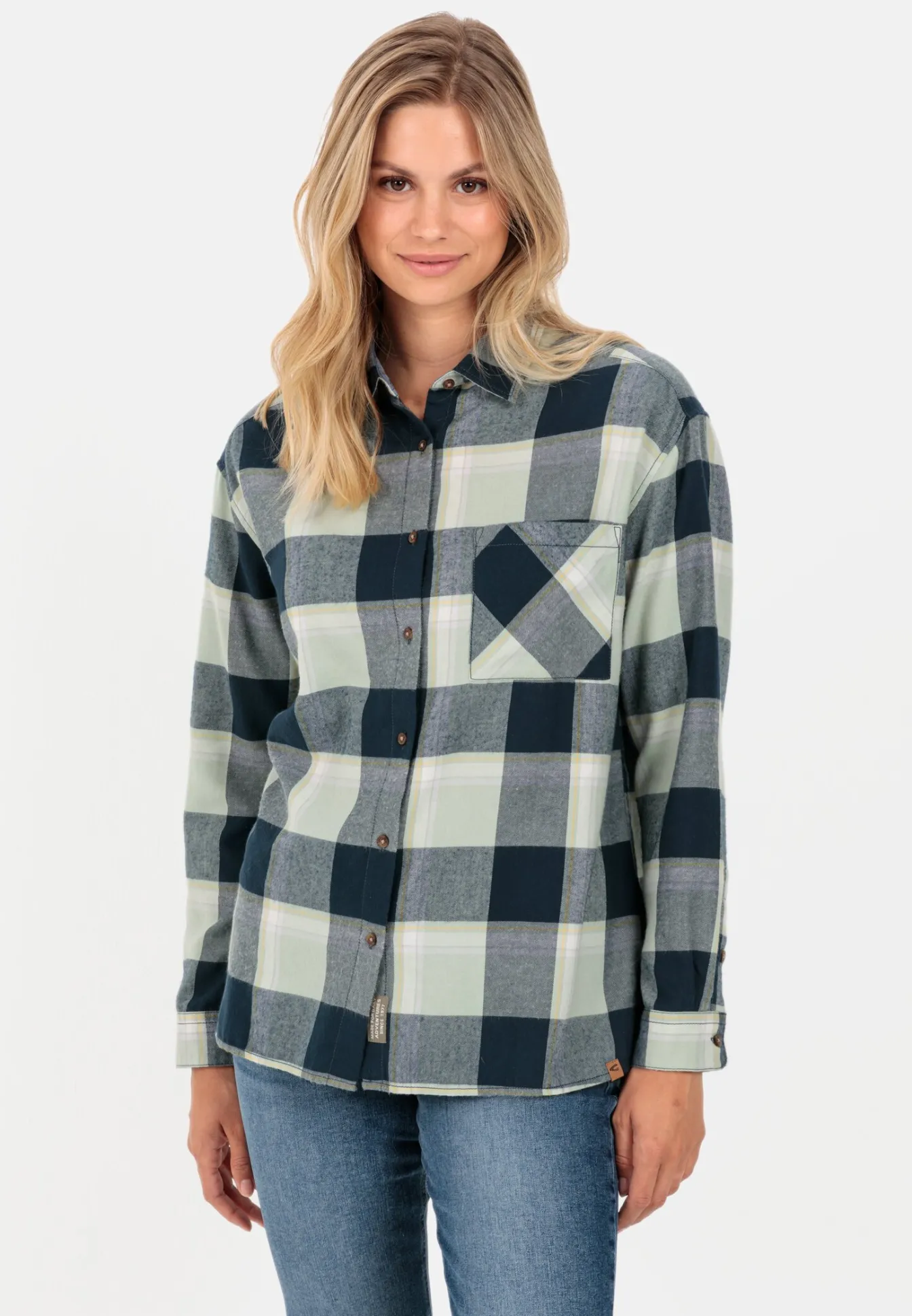 Damen Camel Active Blusen^Flanellbluse mit Karomuster