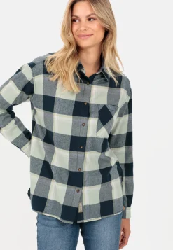 Damen Camel Active Blusen^Flanellbluse mit Karomuster
