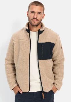 Herren Camel Active Overshirts^Fleece Overshirt mit Stehkragen
