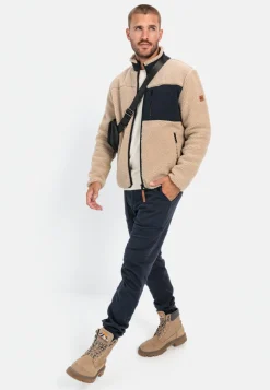 Herren Camel Active Overshirts^Fleece Overshirt mit Stehkragen