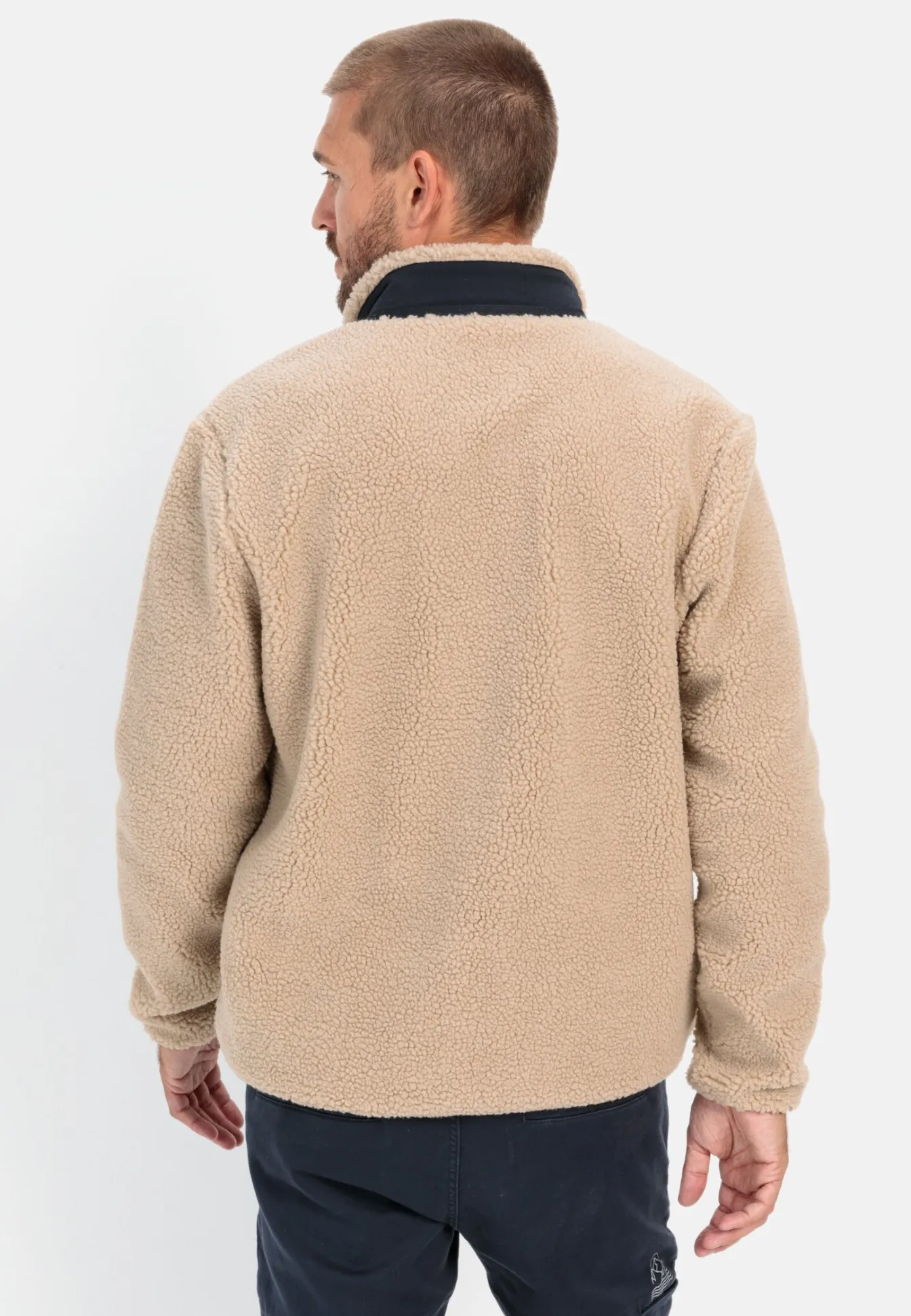 Herren Camel Active Overshirts^Fleece Overshirt mit Stehkragen