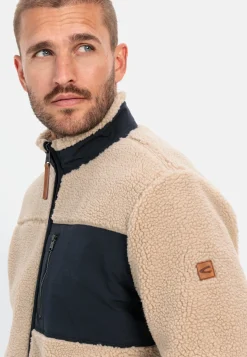 Herren Camel Active Overshirts^Fleece Overshirt mit Stehkragen