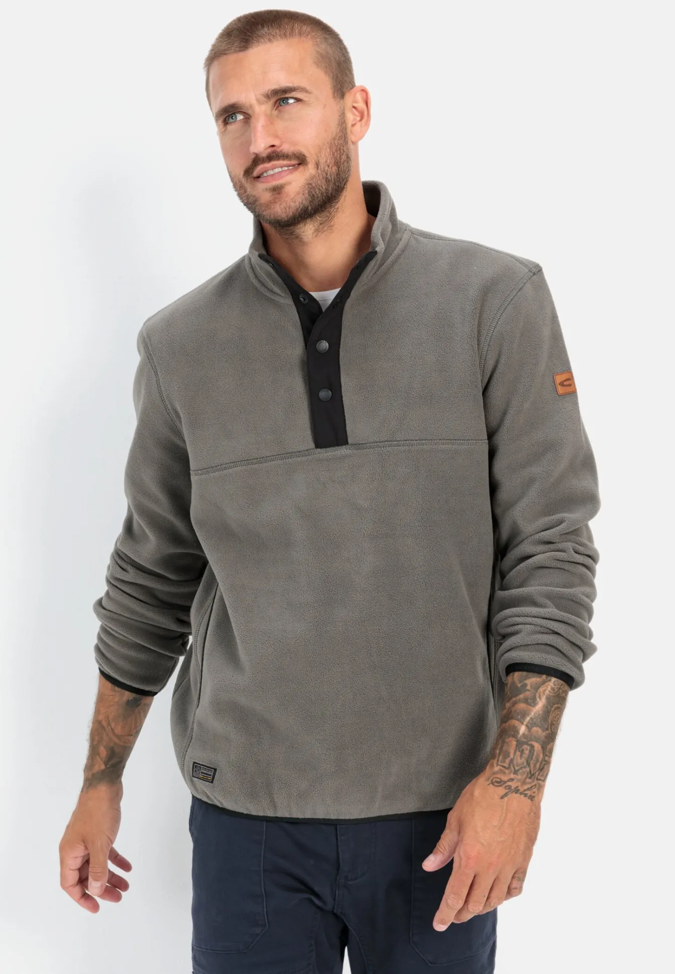 Herren Camel Active Sweatshirts & Hoodies^Fleece Troyer aus recyceltem Material