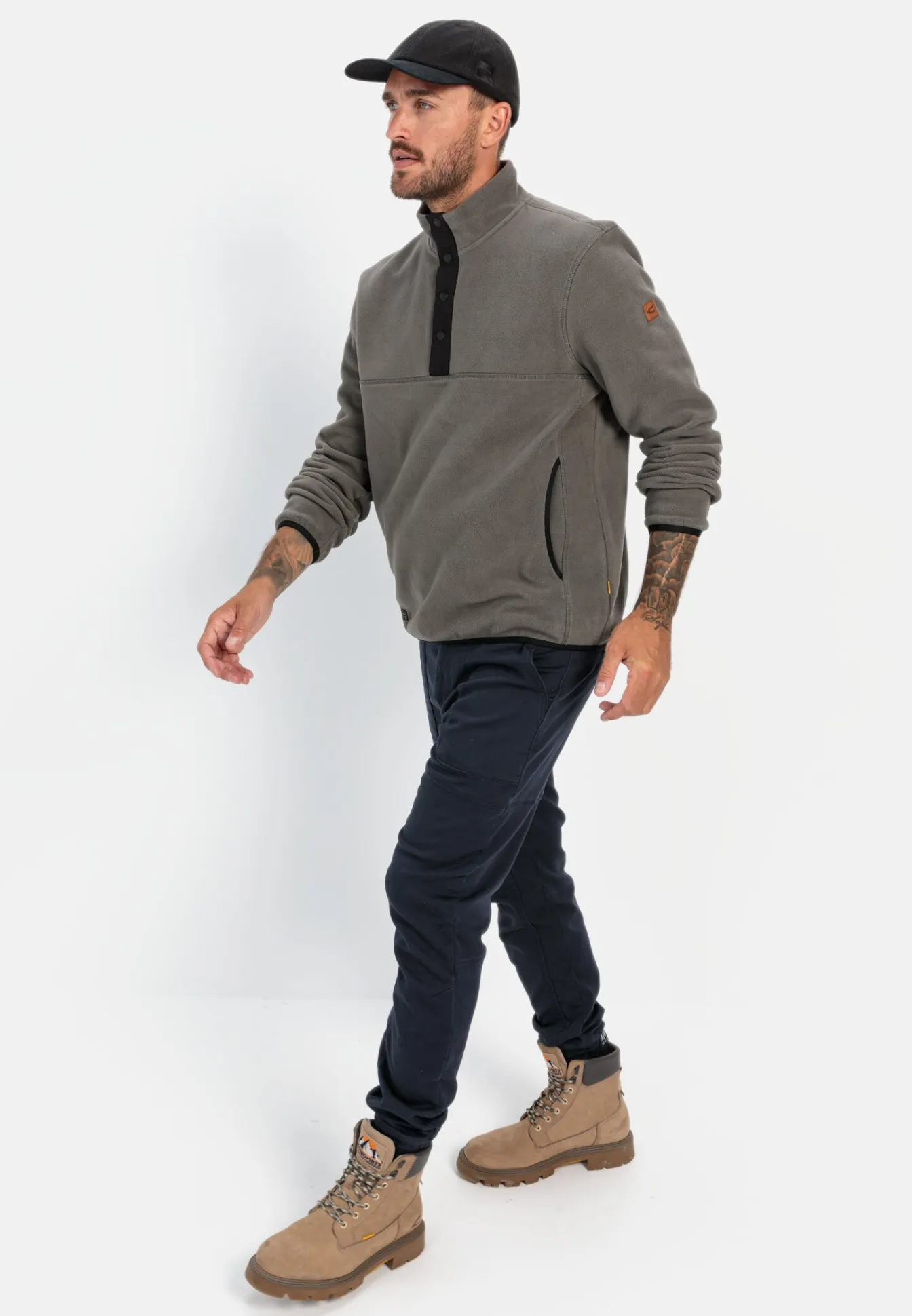Herren Camel Active Sweatshirts & Hoodies^Fleece Troyer aus recyceltem Material