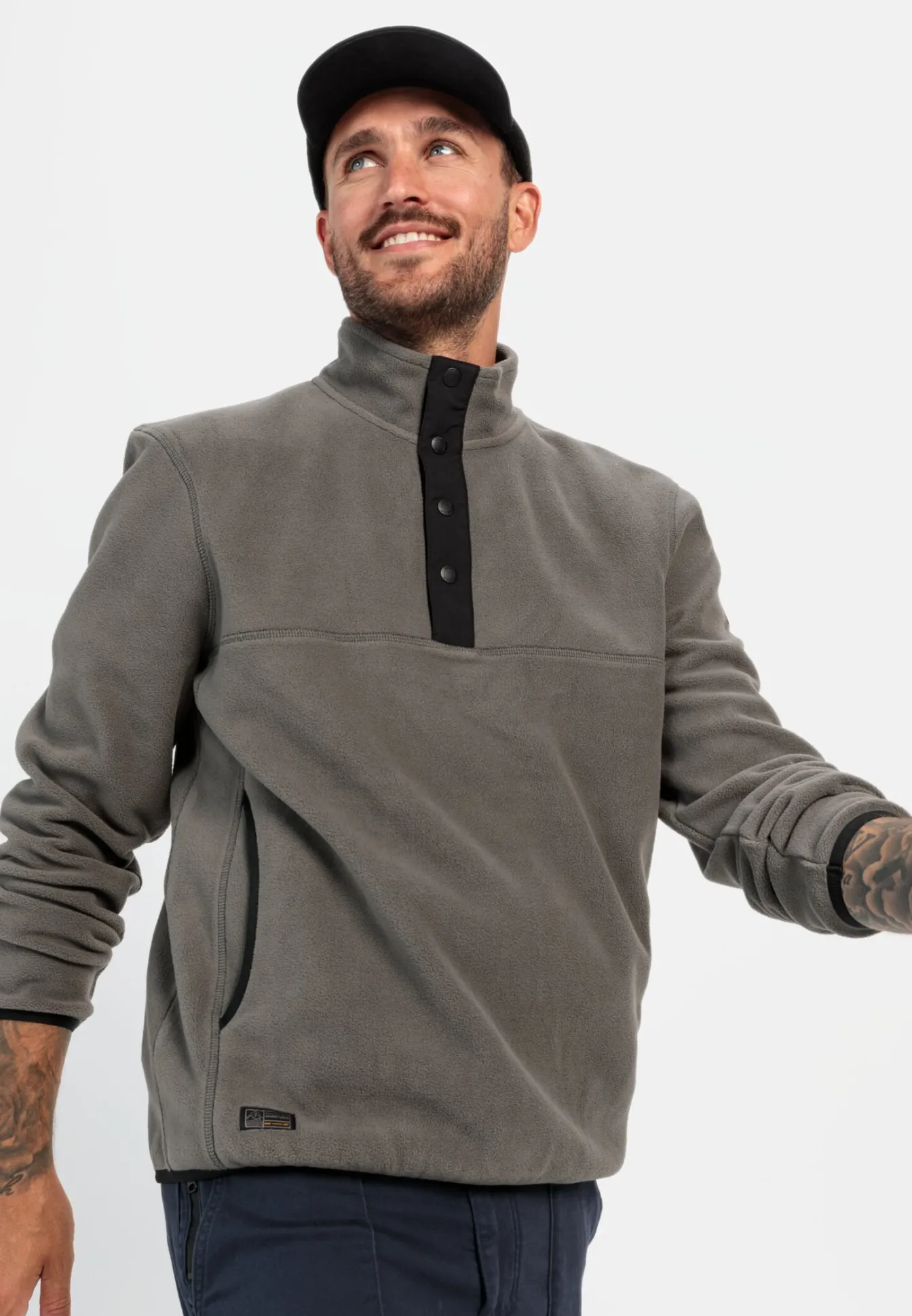 Herren Camel Active Sweatshirts & Hoodies^Fleece Troyer aus recyceltem Material