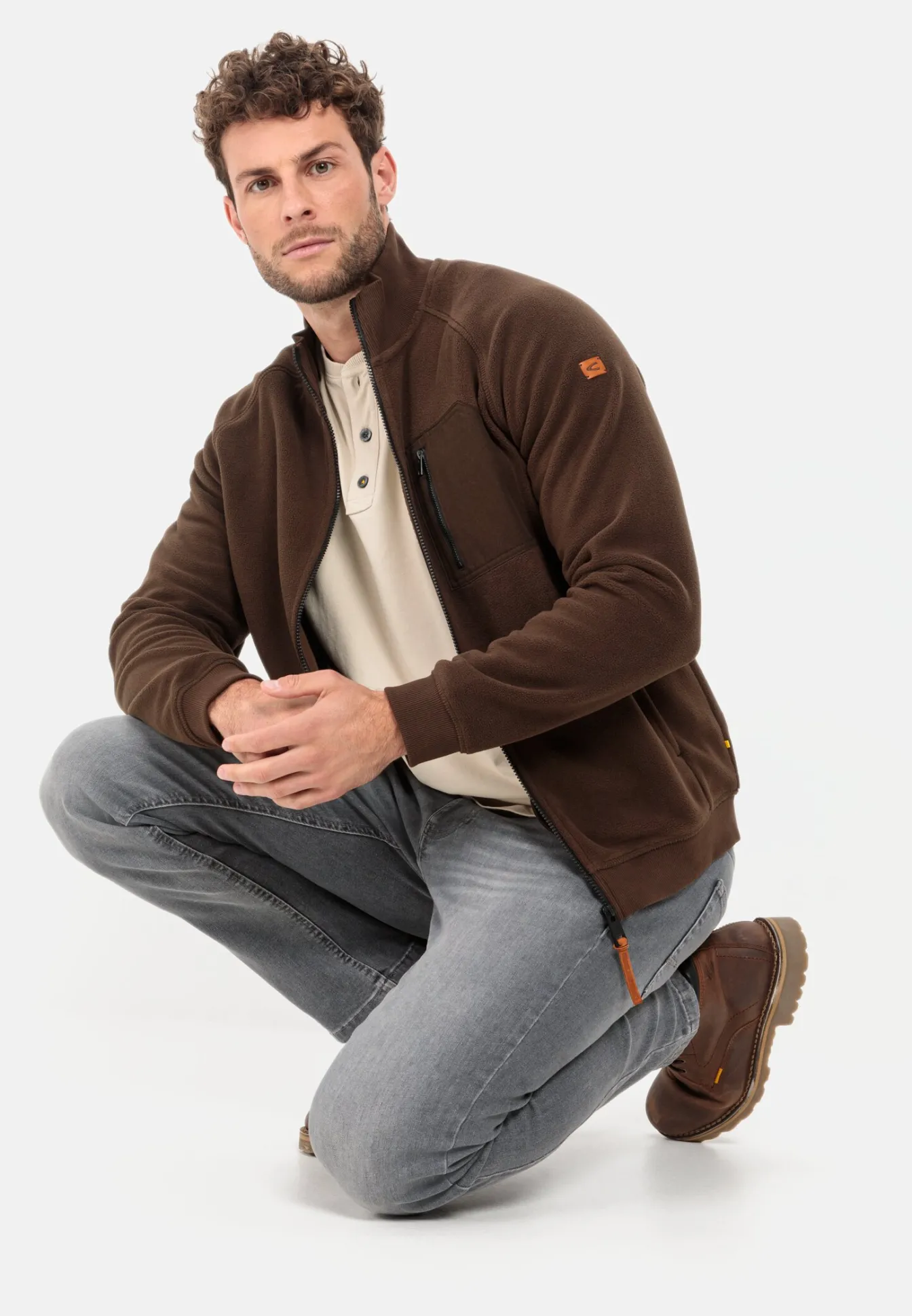 Herren Camel Active Sweatshirts & Hoodies|Jacken & Westen^Fleecejacke aus recyceltem Polyester