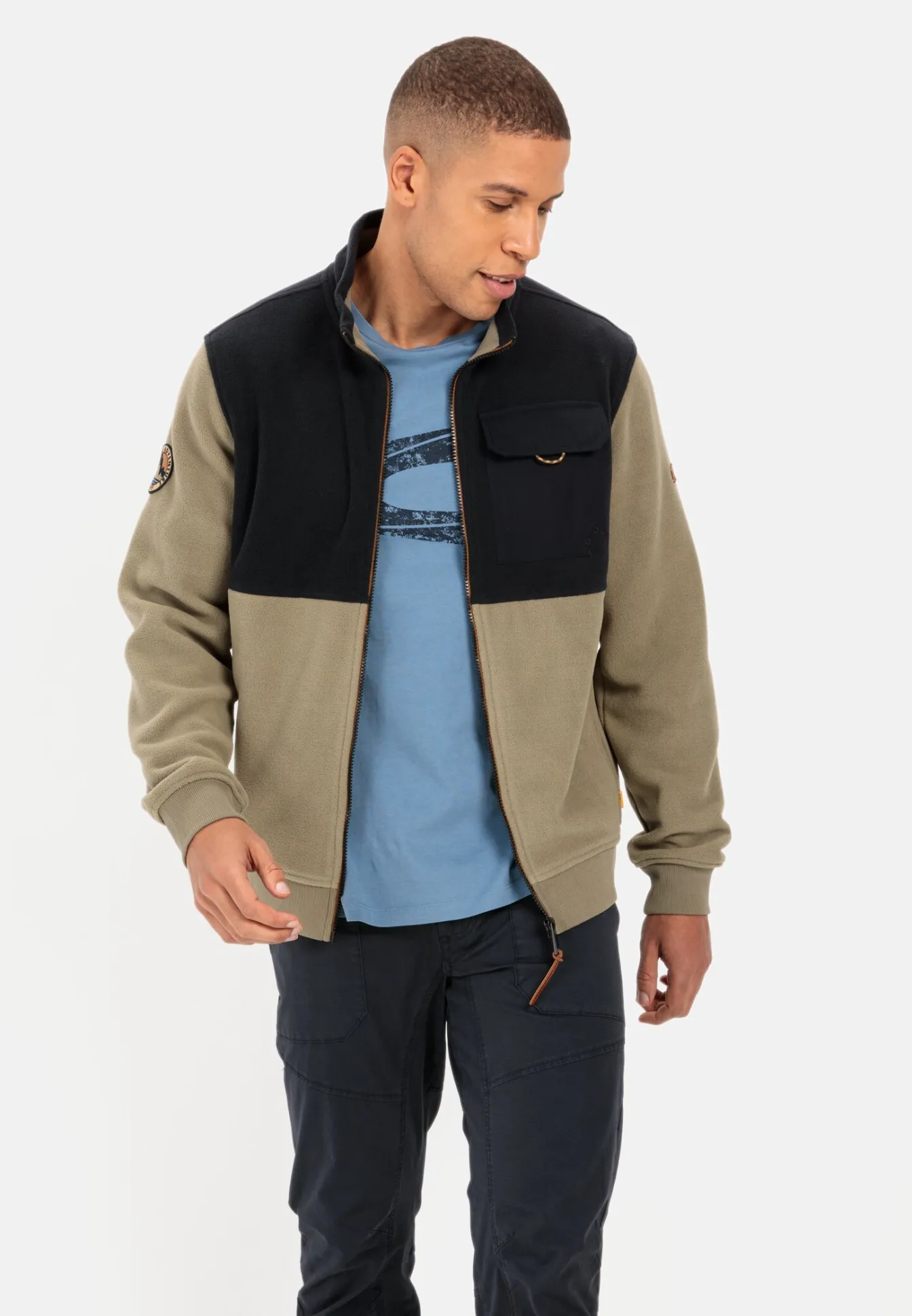 Herren Camel Active Sweatshirts & Hoodies^Fleecejacke aus recyceltem Polyester
