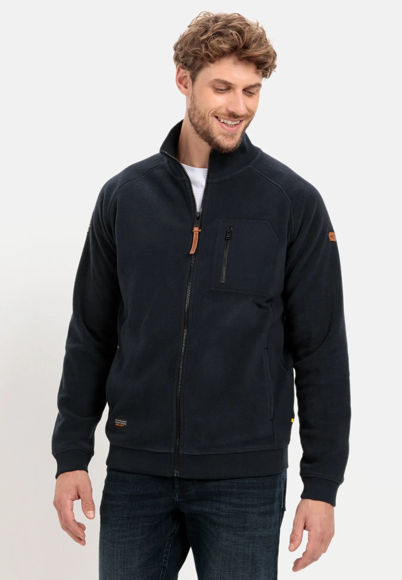 Herren Camel Active Sweatshirts & Hoodies|Jacken & Westen^Fleecejacke aus recyceltem Polyester