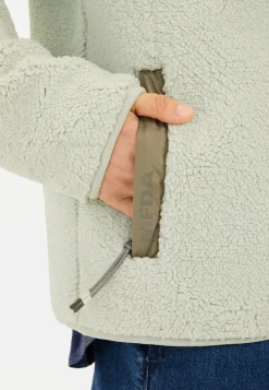 Damen Camel Active Jacken & Westen^Fleecejacke mit Stehkragen