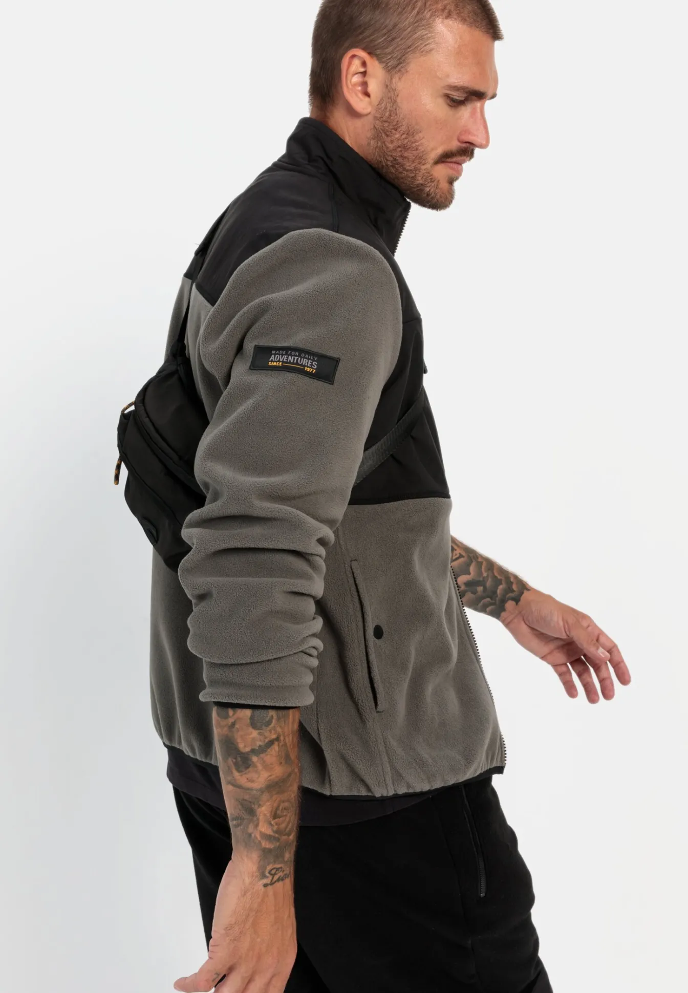 Herren Camel Active Sweatshirts & Hoodies|Jacken & Westen^Fleecejacke mit Stehkragen aus recyceltem Material