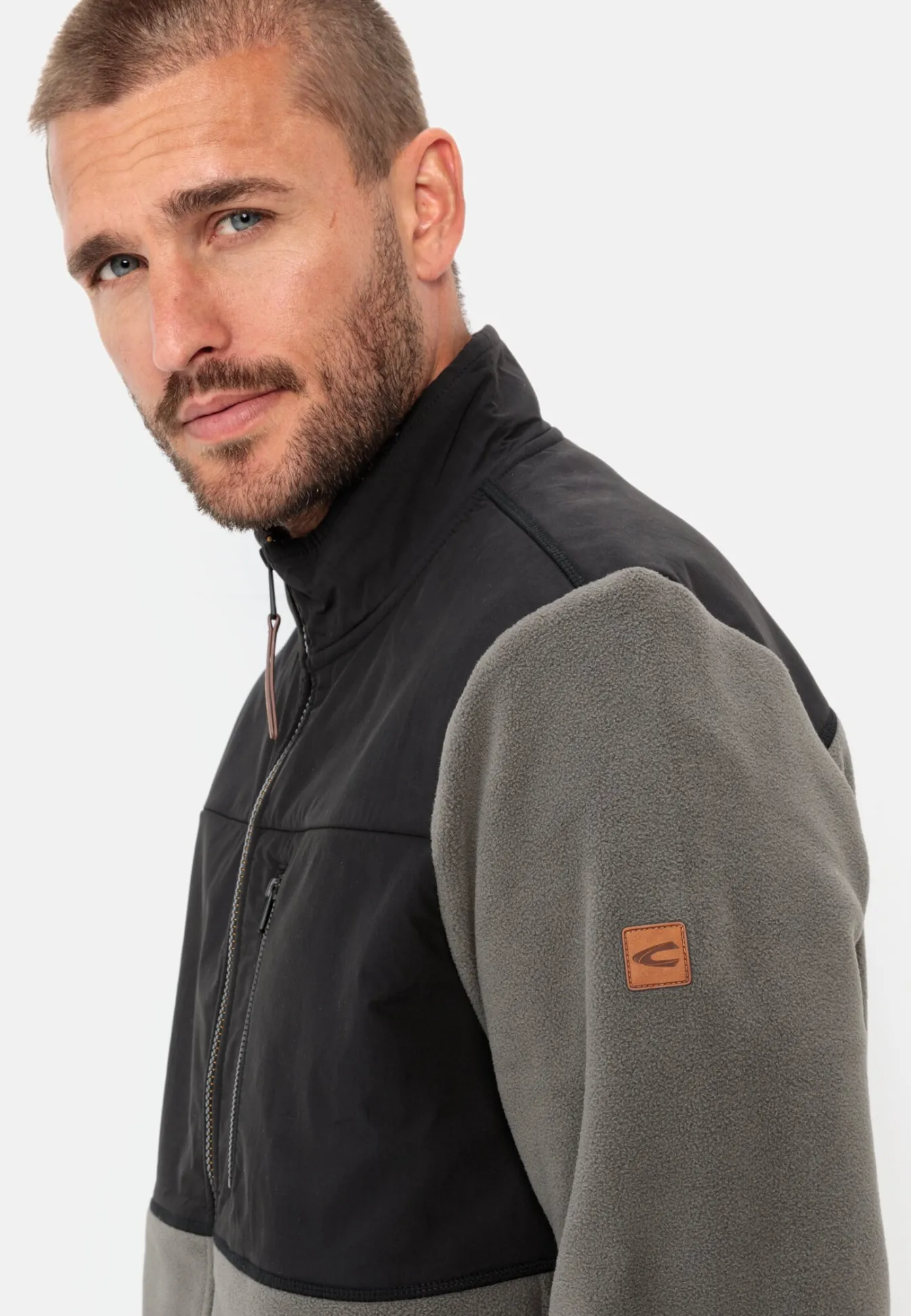 Herren Camel Active Sweatshirts & Hoodies|Jacken & Westen^Fleecejacke mit Stehkragen aus recyceltem Material