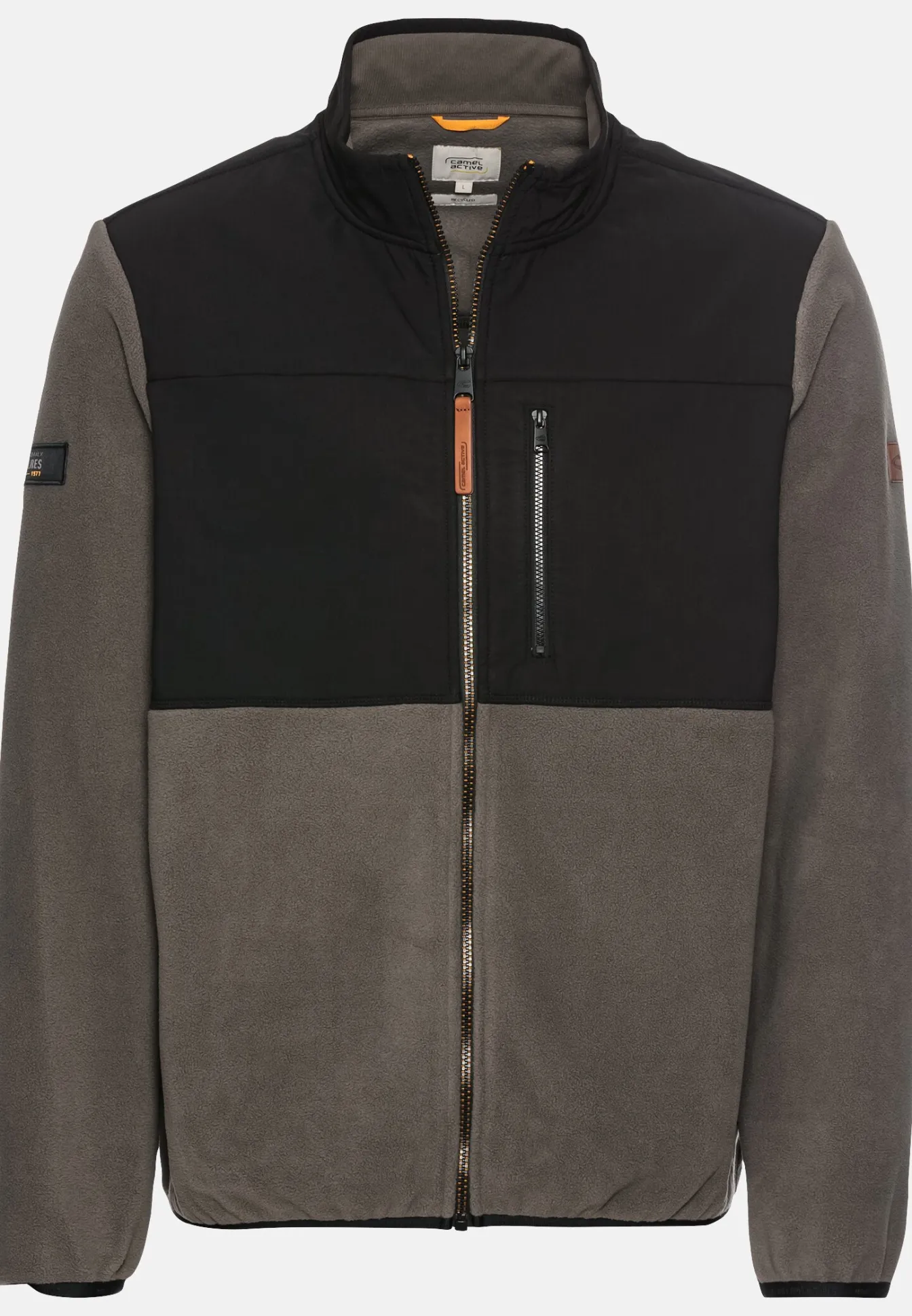 Herren Camel Active Sweatshirts & Hoodies|Jacken & Westen^Fleecejacke mit Stehkragen aus recyceltem Material